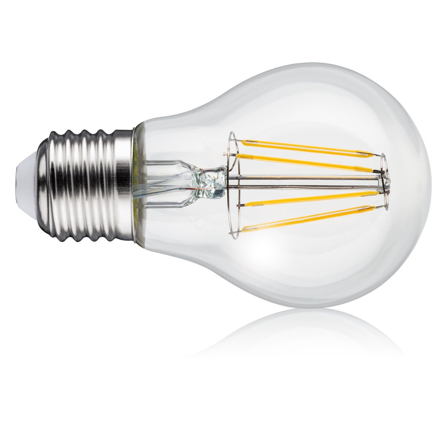 Maclean LED-Leuchtmittel MCE268 WW, Edison Warmweiß, Filament LED 806lm E27, Glühbirne 8W Retro