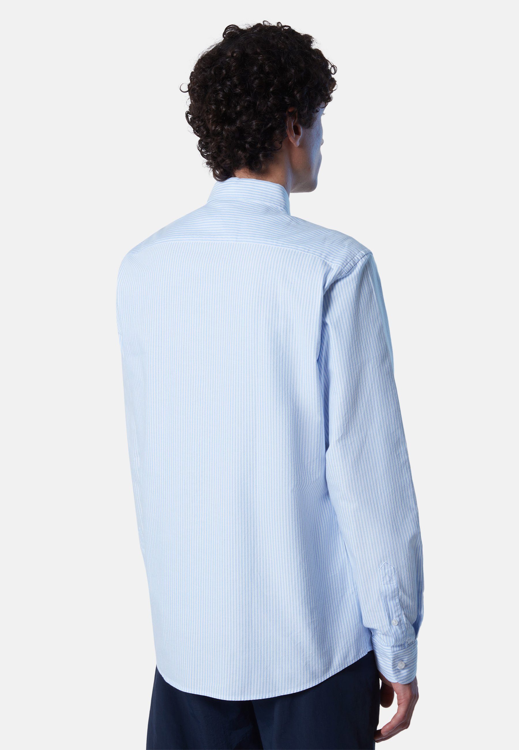 North Sails T-Shirt Herren Businesshembd mit BRIGHT BLUE klassischem Design