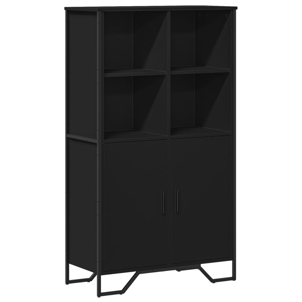 vidaXL Highboard Highboard Schwarz 79,5x35,5x137,5 cm Holzwerkstoff (1 St) günstig online kaufen