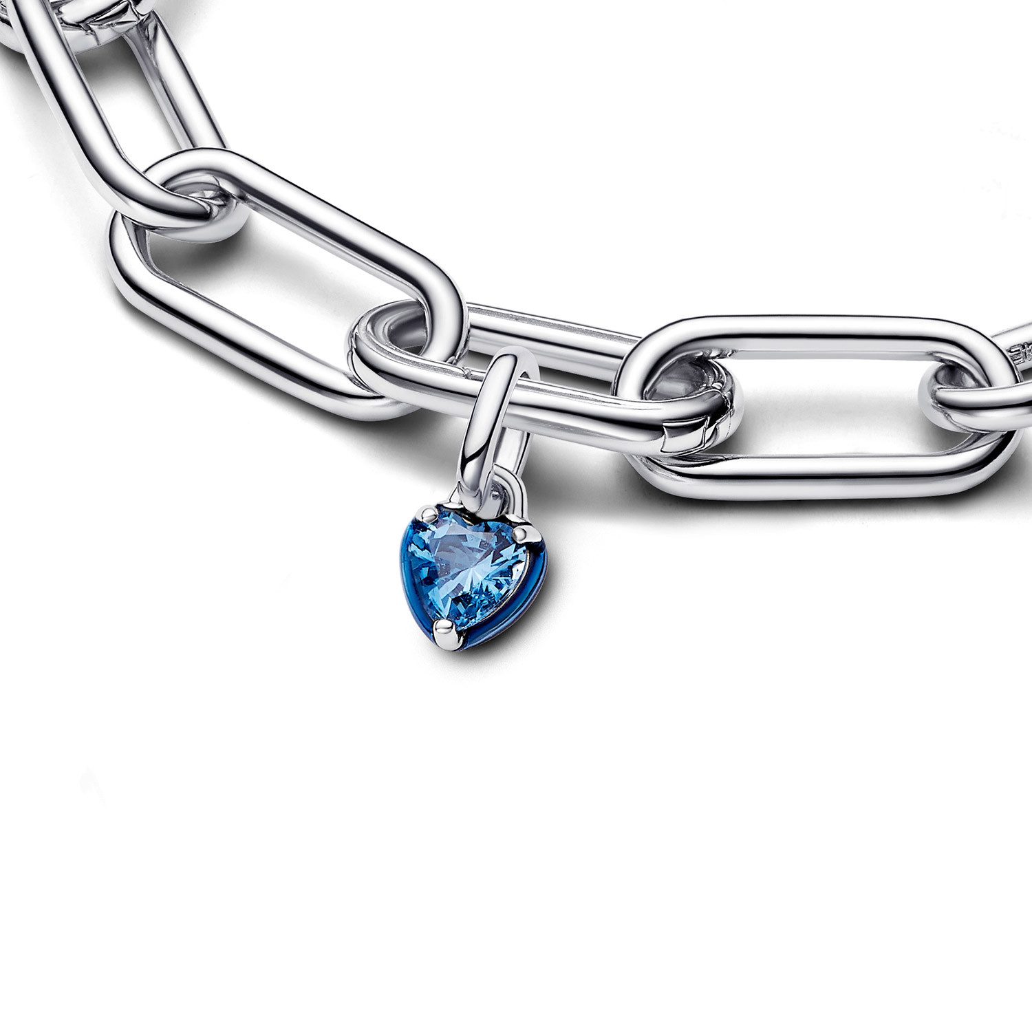 Pandora Herzanhänger 793042C02, Anhänger Silber Blaues Chakra Herz