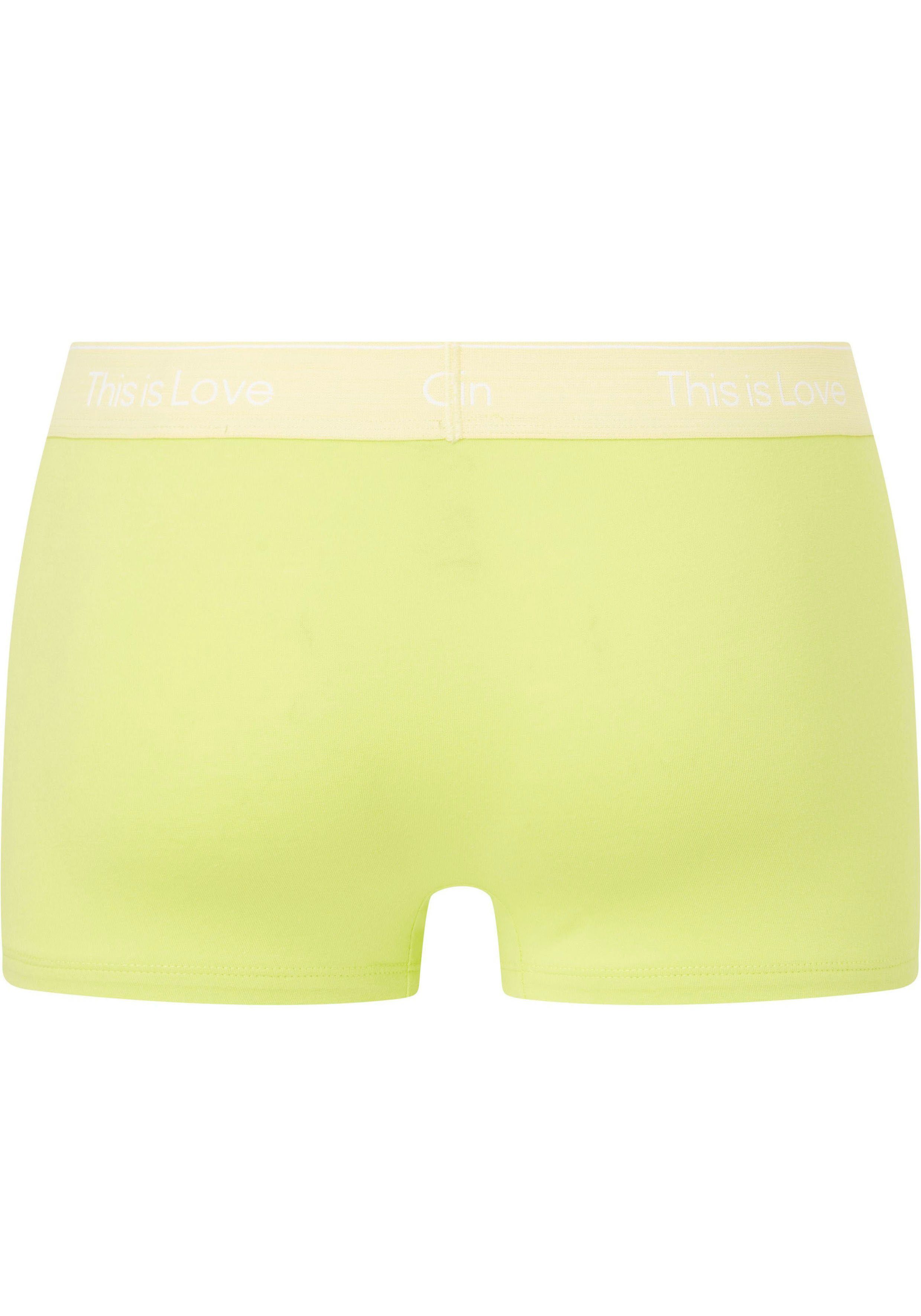 mit Klein Trunk TRUNK Underwear Calvin Logo-Elastikbund LEMON-LIME Calvin Klein