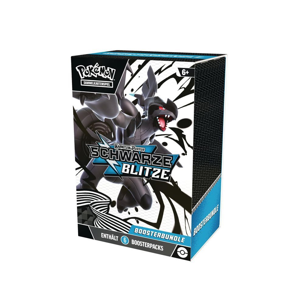 POKÉMON Sammelkarte Booster-Bundle Pokemon Karten deutsch 6 Booster Schwarze Blitze