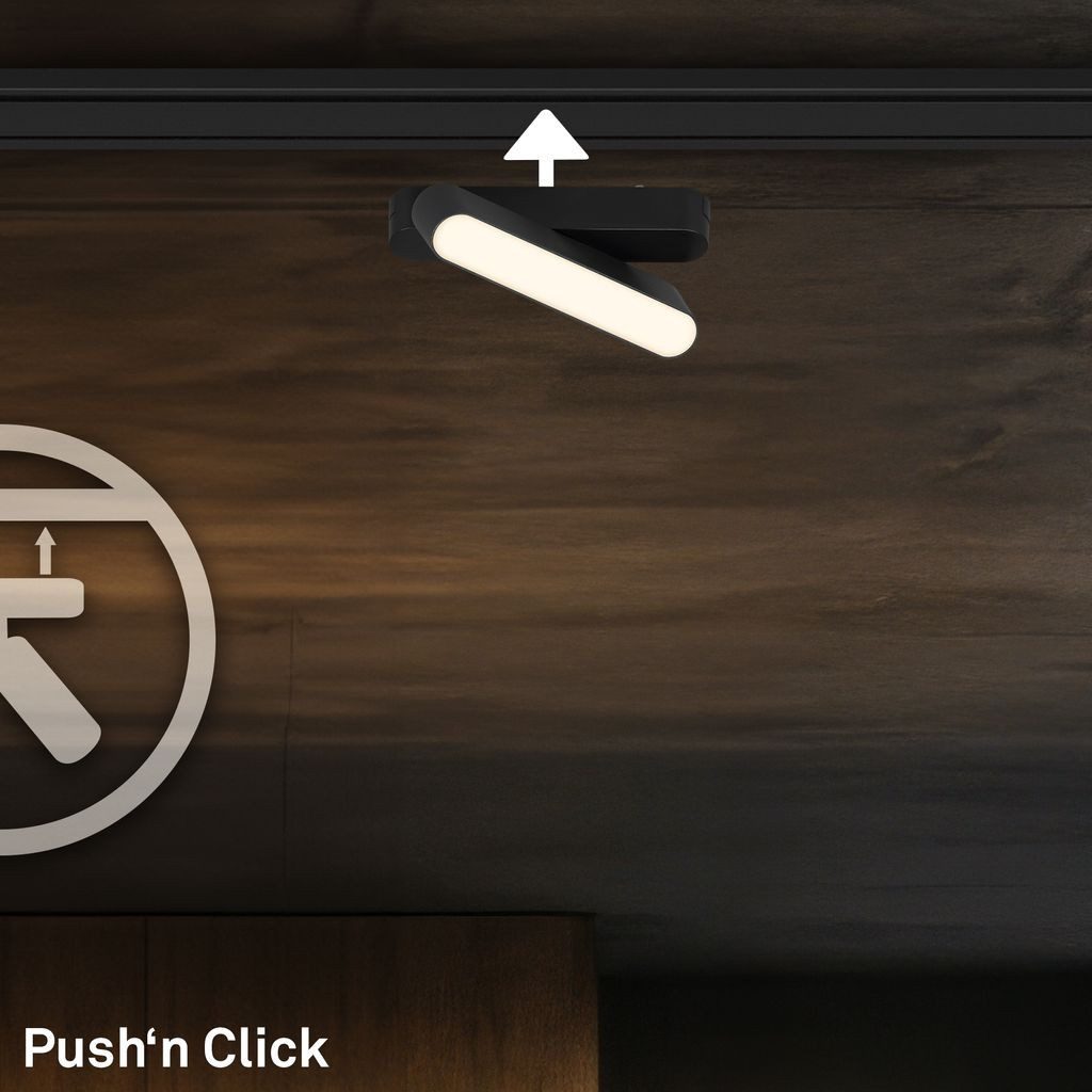 Briloner Leuchten LED Deckenleuchte 8030015, LED fest integriert, 3000K - Warmweiß, LED Tracklight 130 mm Schwarz 5,5W Schienensystem Luxtrail Wohnzimmer