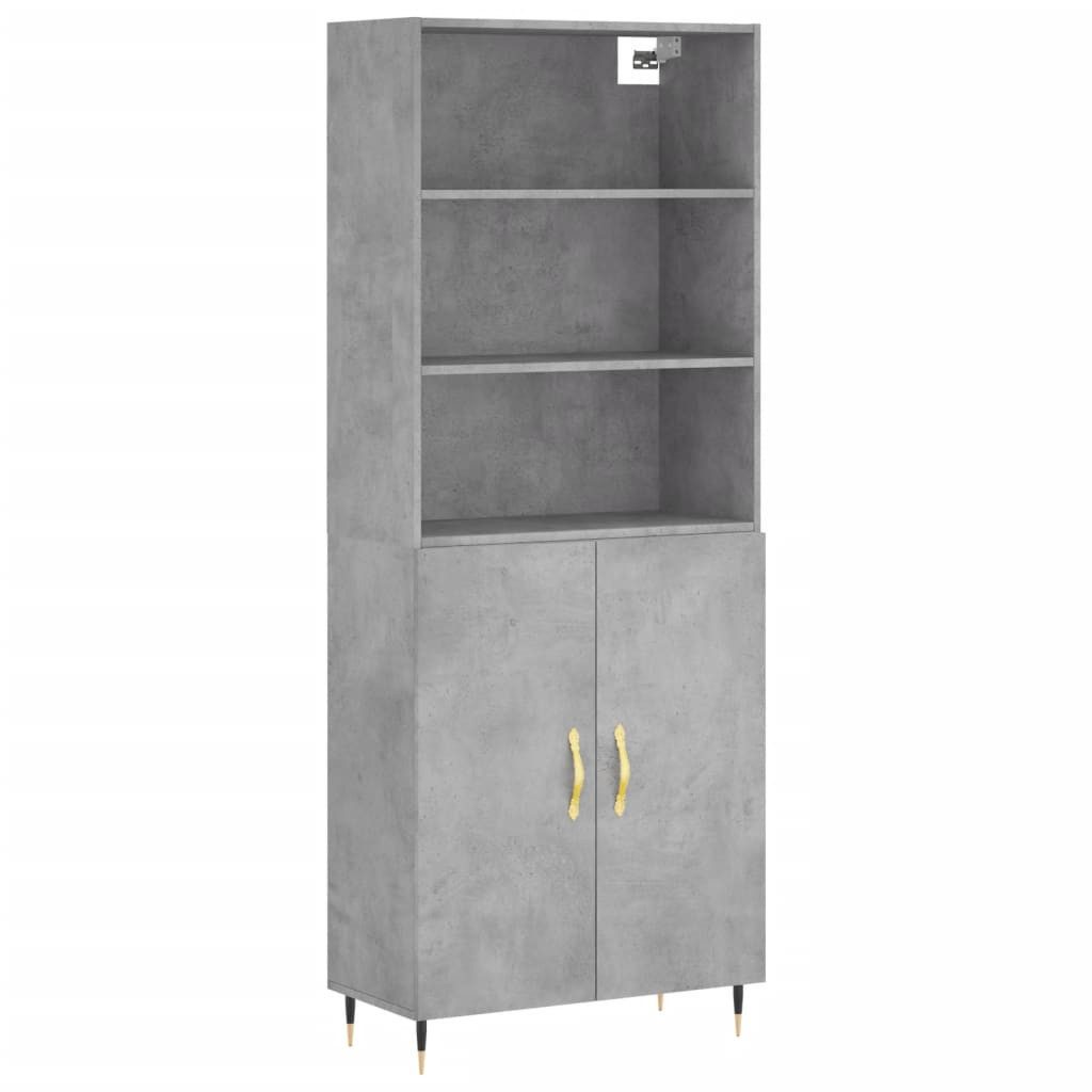 vidaXL Highboard Highboard Betongrau 69,5x34x180 cm günstig online kaufen