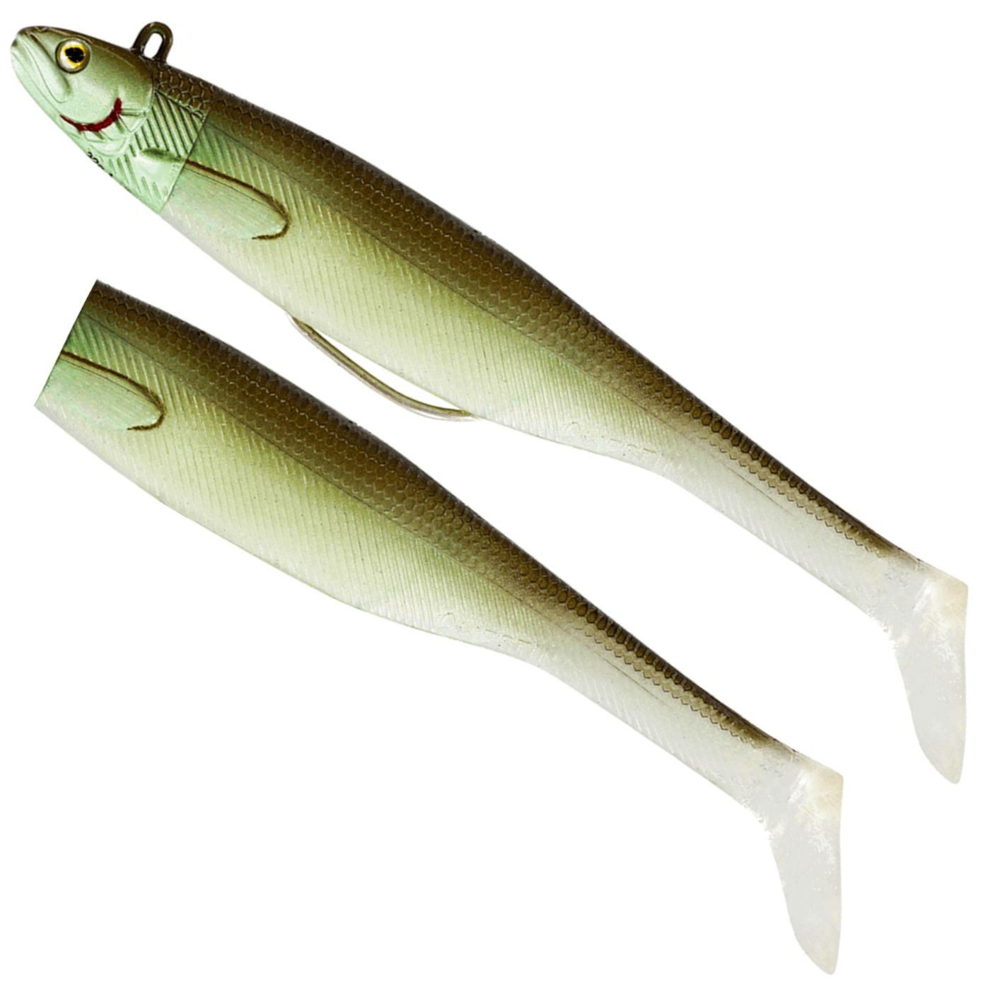 Kunstköder Westin Magic Minnow Jig 15cm 52g - 1 Jigkopf + 2 Gummifische