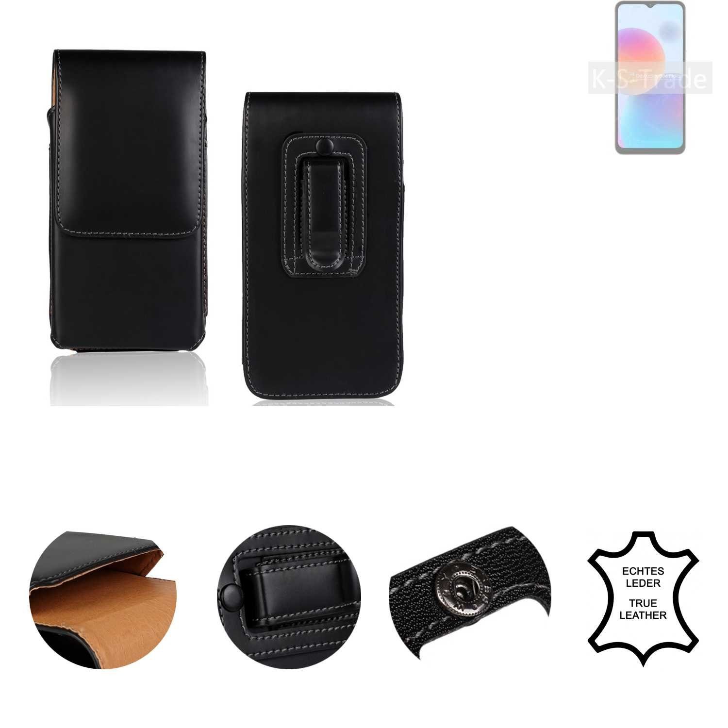 K-S-Trade Handyhülle für ZTE Blade A52, Holster Gürteltasche Handy Hülle Schutzhülle Handyhülle Leder