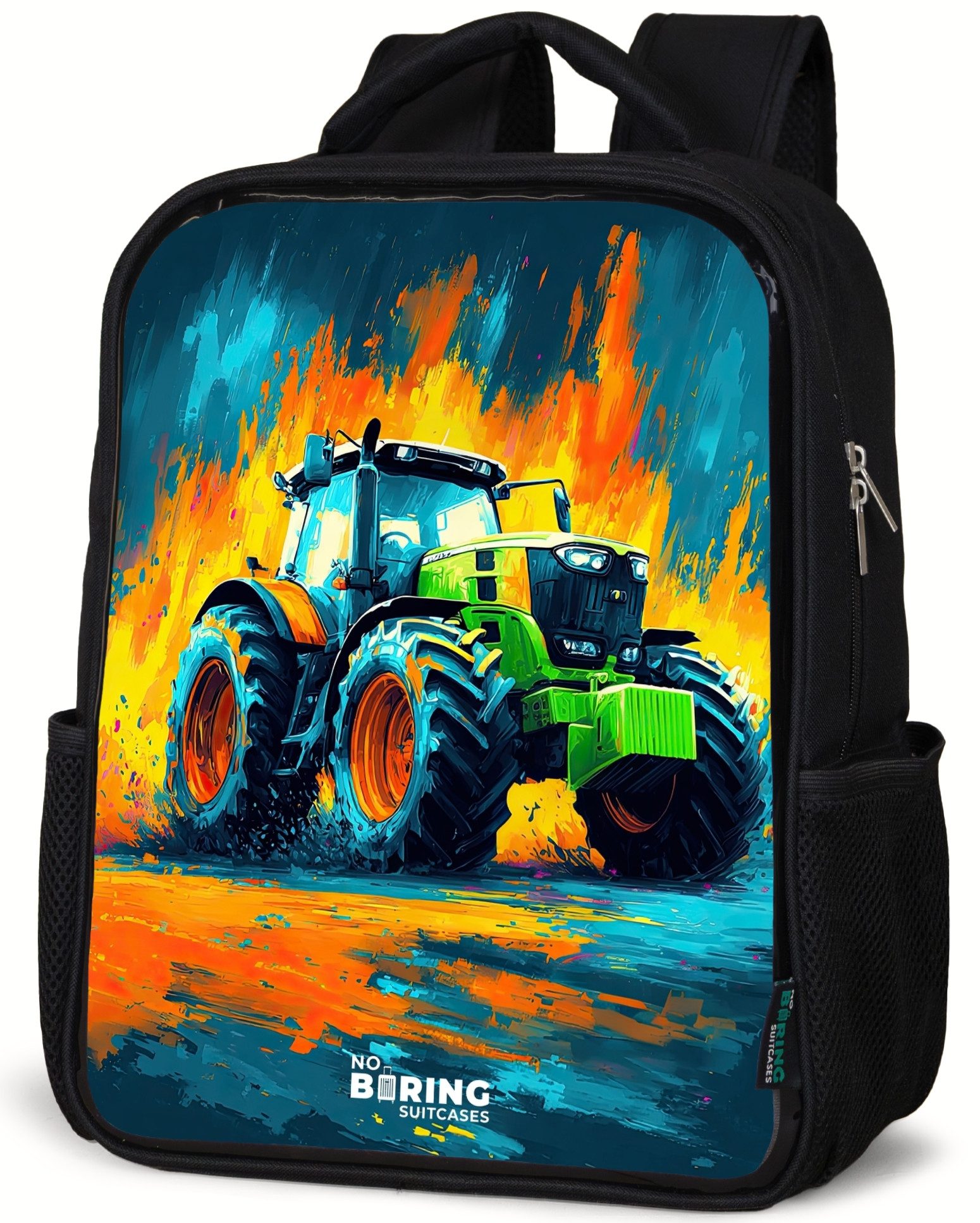 Rucksack Traktor - Grün - Abstrakt - Pinselstriche