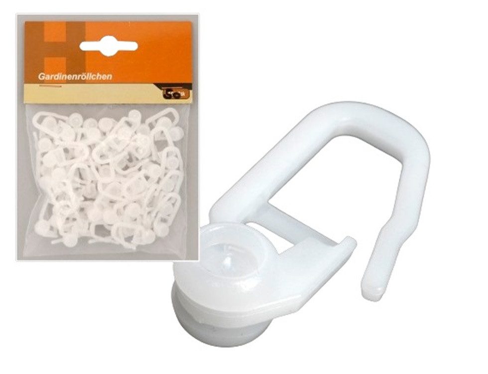 Clever-Kauf-24 Gardinenröllchen 50 oder 100 Stück Gardinenröllchen Rollhake günstig online kaufen