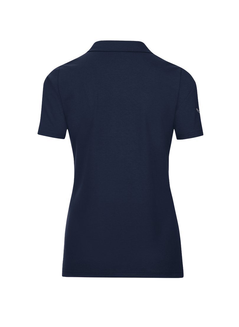 Trigema Poloshirt TRIGEMA Poloshirt aus Baumwolle mit Kristallsteinen (1-tlg) – Bild 4 von 5