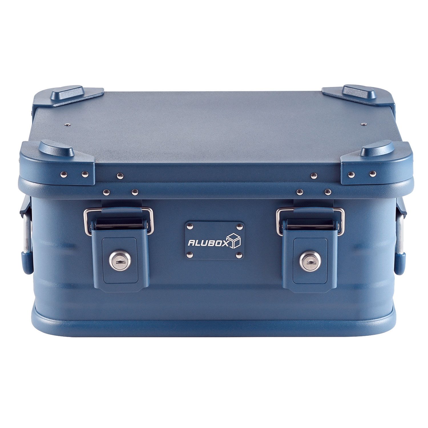 ALUBOX Kiste mit Deckel Metallkiste Spielzeugkiste E18 Liter (Abmessungen 42 x 32 x 20 cm), 7 verschiedene Farben - stapelbar & abschließbar