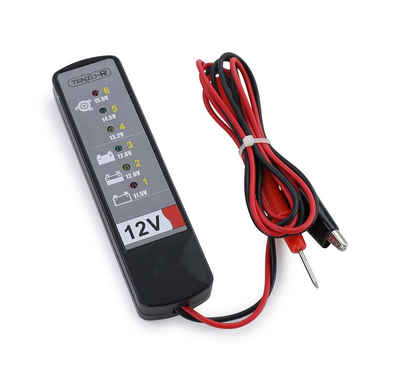 Tenzo-R Batterie Lichtmaschinen Tester für 12V mit Kontroll LED für PKW Boot Motorrad Autobatterie-Ladegerät (1-tlg)
