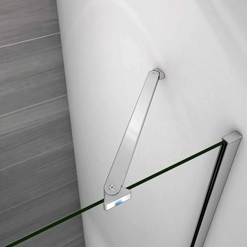 duschspa Eckdusche Duschkabine Duschtür Drehtür Schwingtür Glastür 6mm ESG Nano Glas, BxT: 80x80 cm, Einscheibensicherheitsglas, Sicherheitsglas, Set, links und rechts montierbar