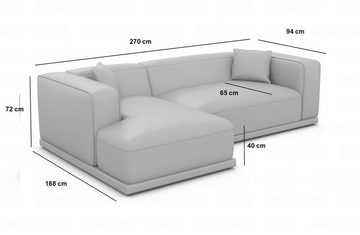 Sofa Dreams Ecksofa Polster Eck Sofa Stoff Couch Stoffsofa Modern Merida L Form kurz, Lounge-Sofa