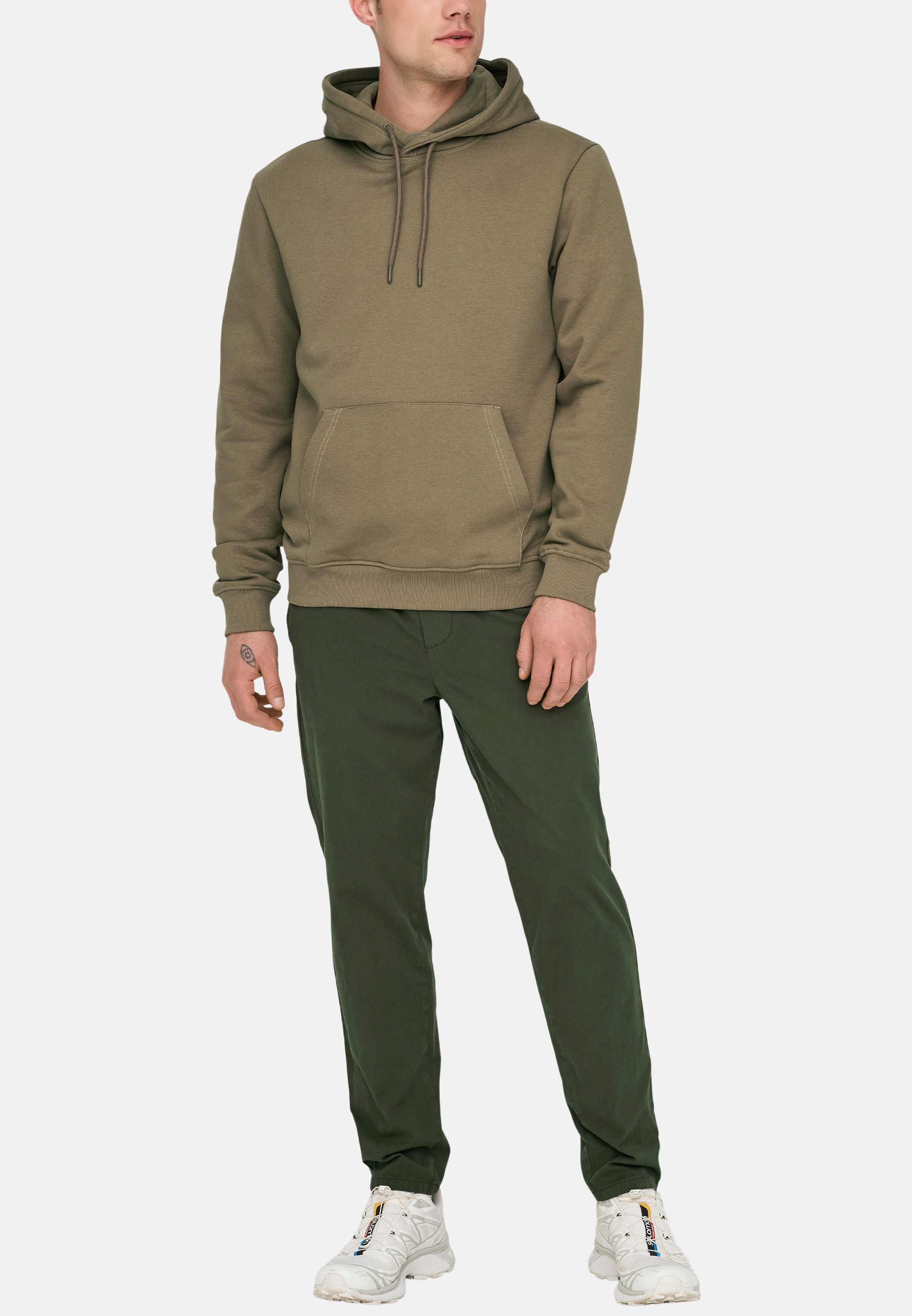 ONLY & SONS Hoodie 2er Pack Connor (Spar-Set, 2-tlg) Sweatshirt / Hoodie - Atmungsaktiv - Hoodie mit lässigem Look