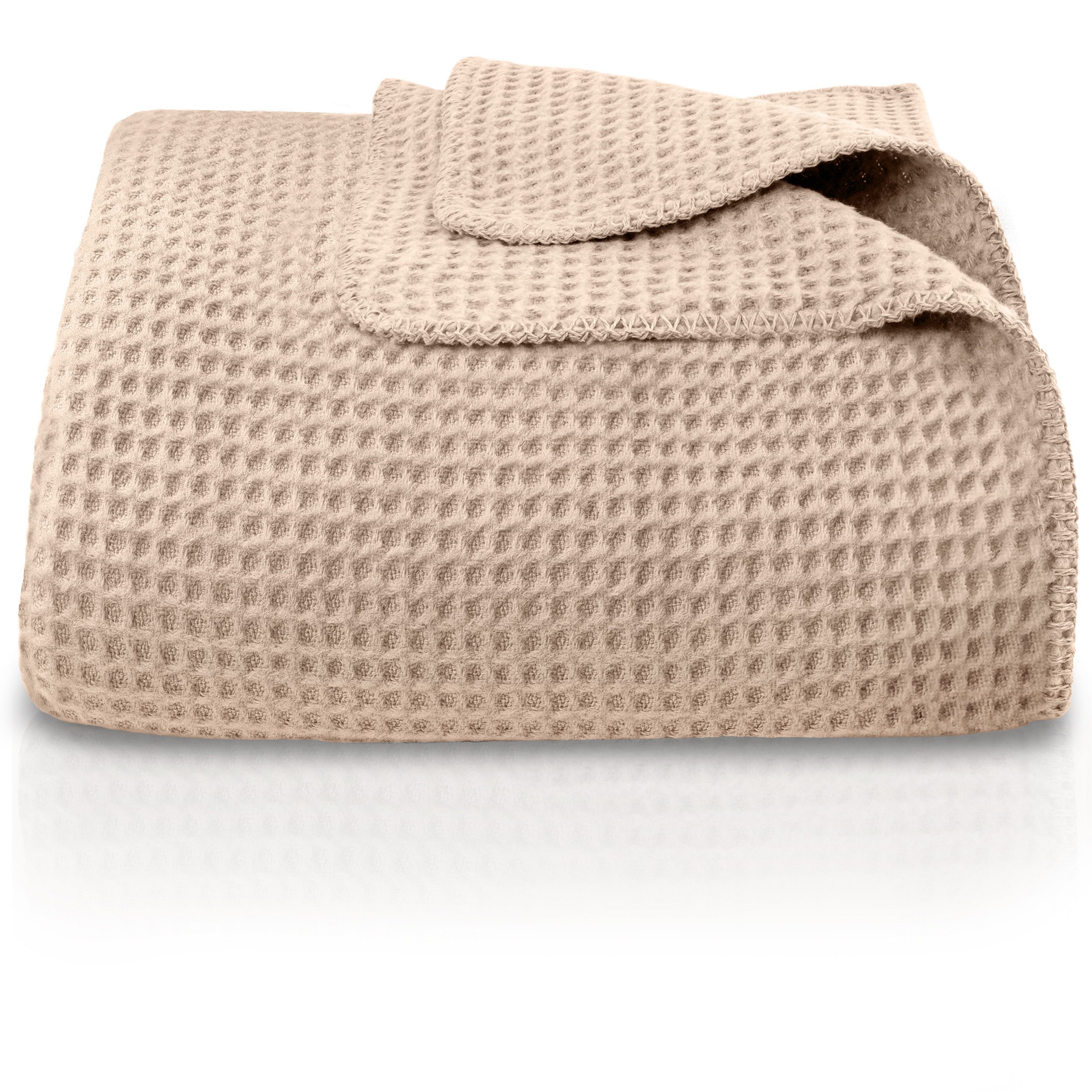 Wohndecke Wohndecke Waffelpique aus Baumwolle - günstig online kaufen