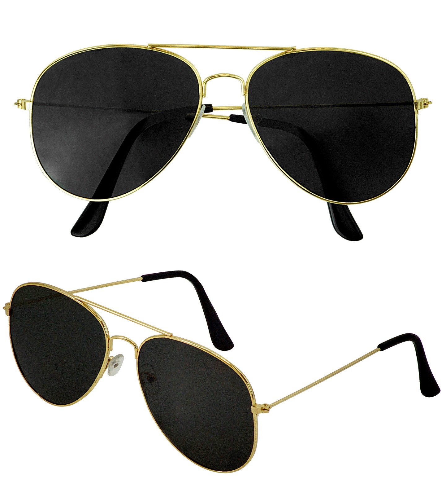 Widmann S.r.l. Verkleidungsmaske Pilotenbrille mit getönten Gläsern, Gold günstig online kaufen