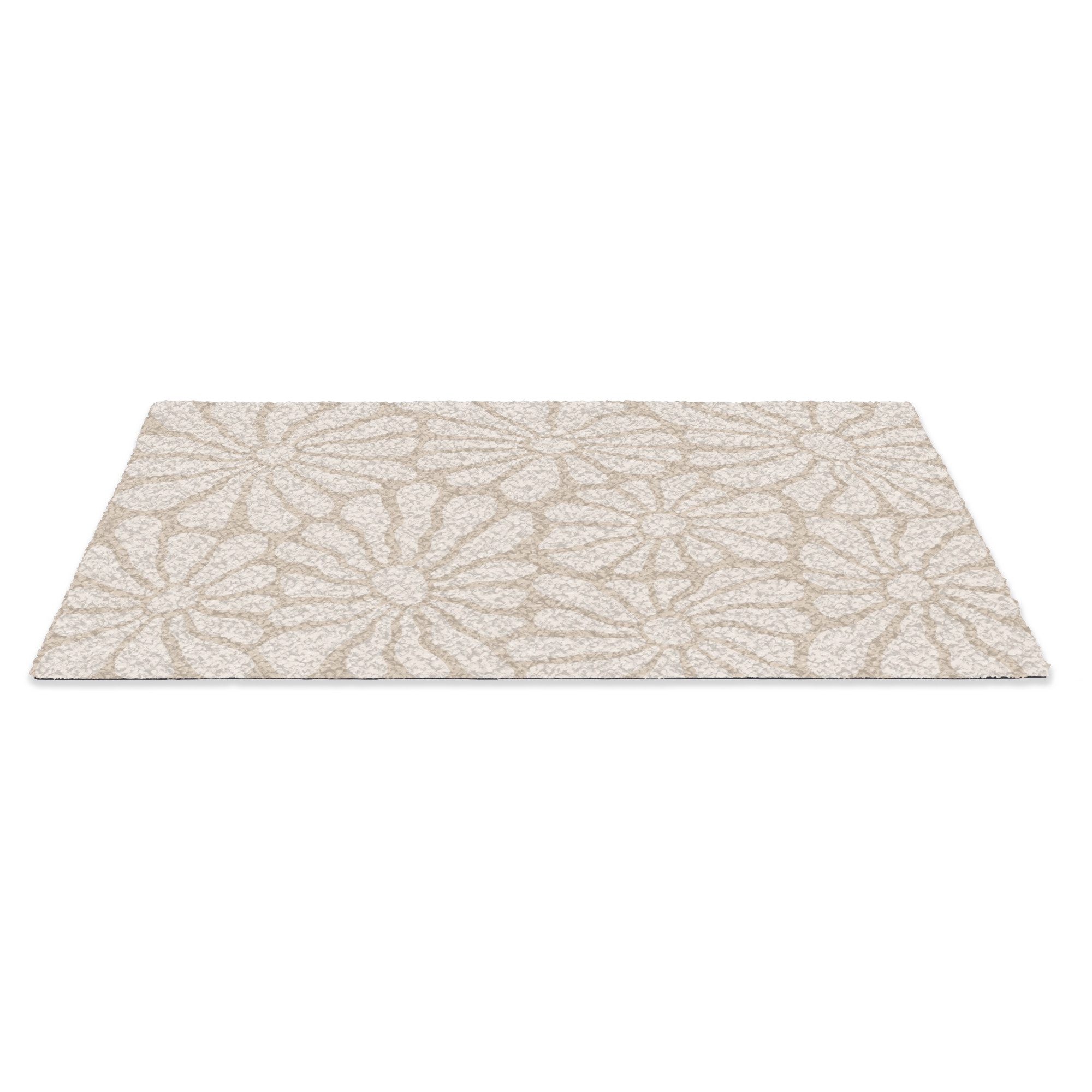 MuchoWow Fußmatte Floral - Druck - Beige - Braun - Minimalistisch, Rechteckig, innen Schmutzfangmatte, Tür, Schmutzfänger Flur, Teppich 60x40 cm