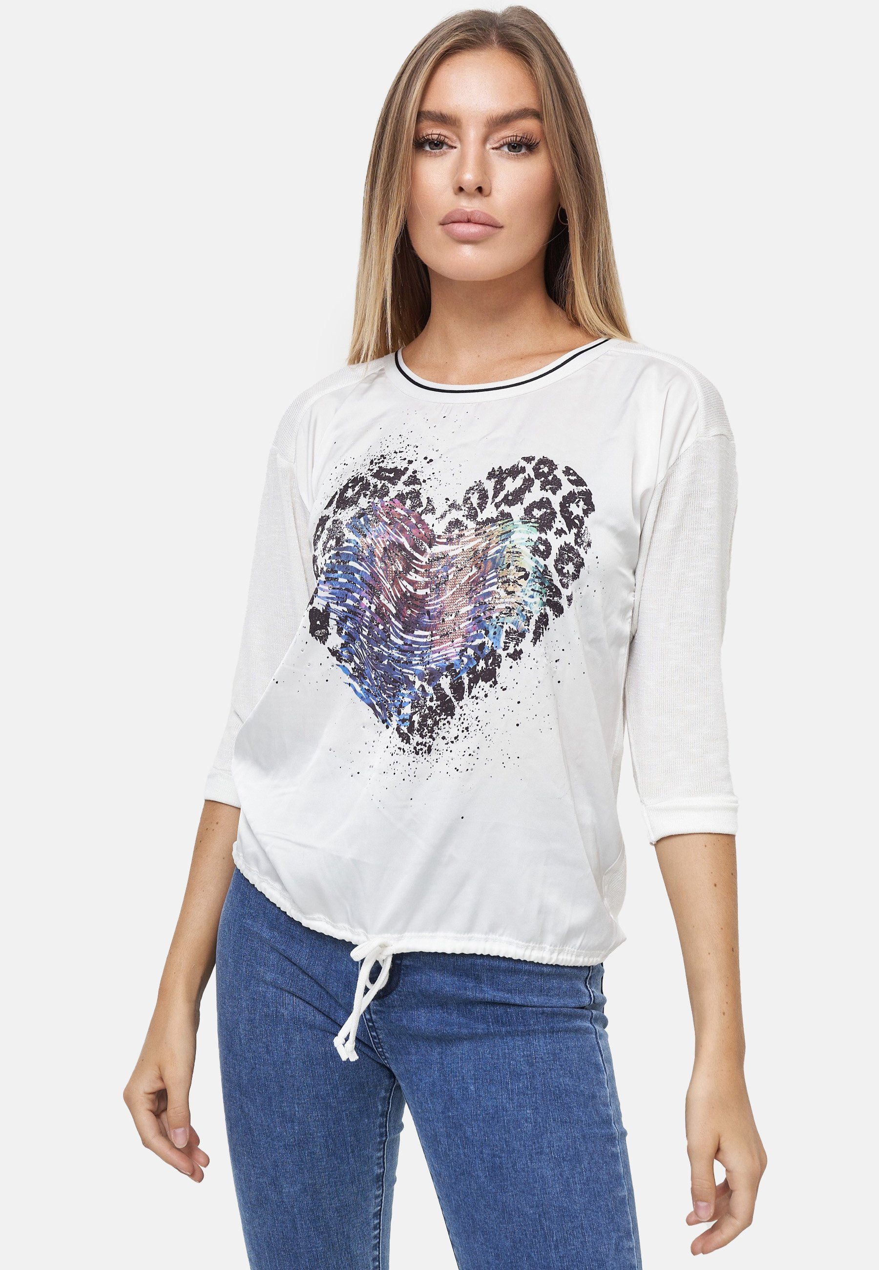 trendigem Langarmshirt mit Decay Frontprint