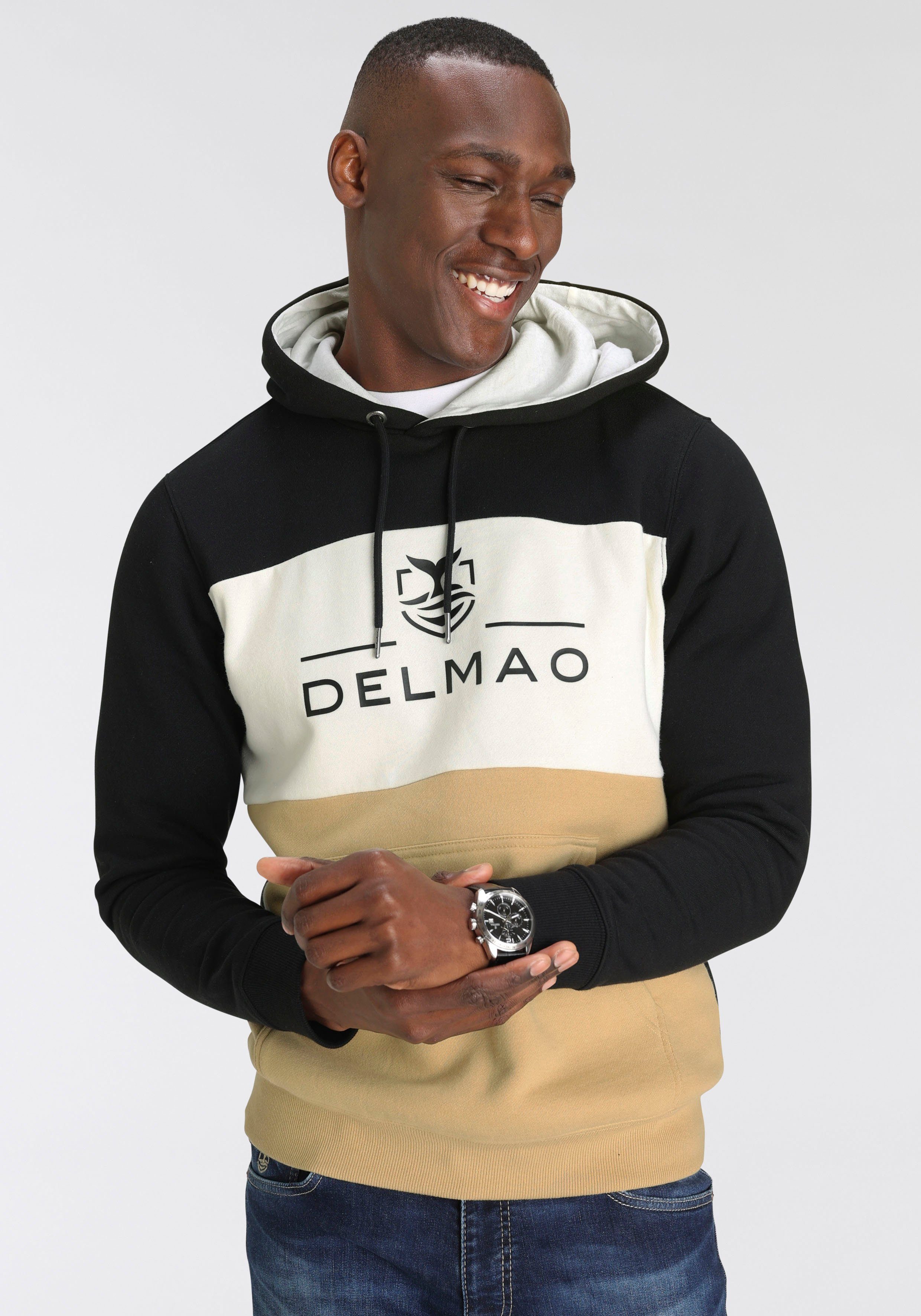 DELMAO Kapuzensweatshirt Langarm, lockere Passform, Colourblocking-Optik, m günstig online kaufen