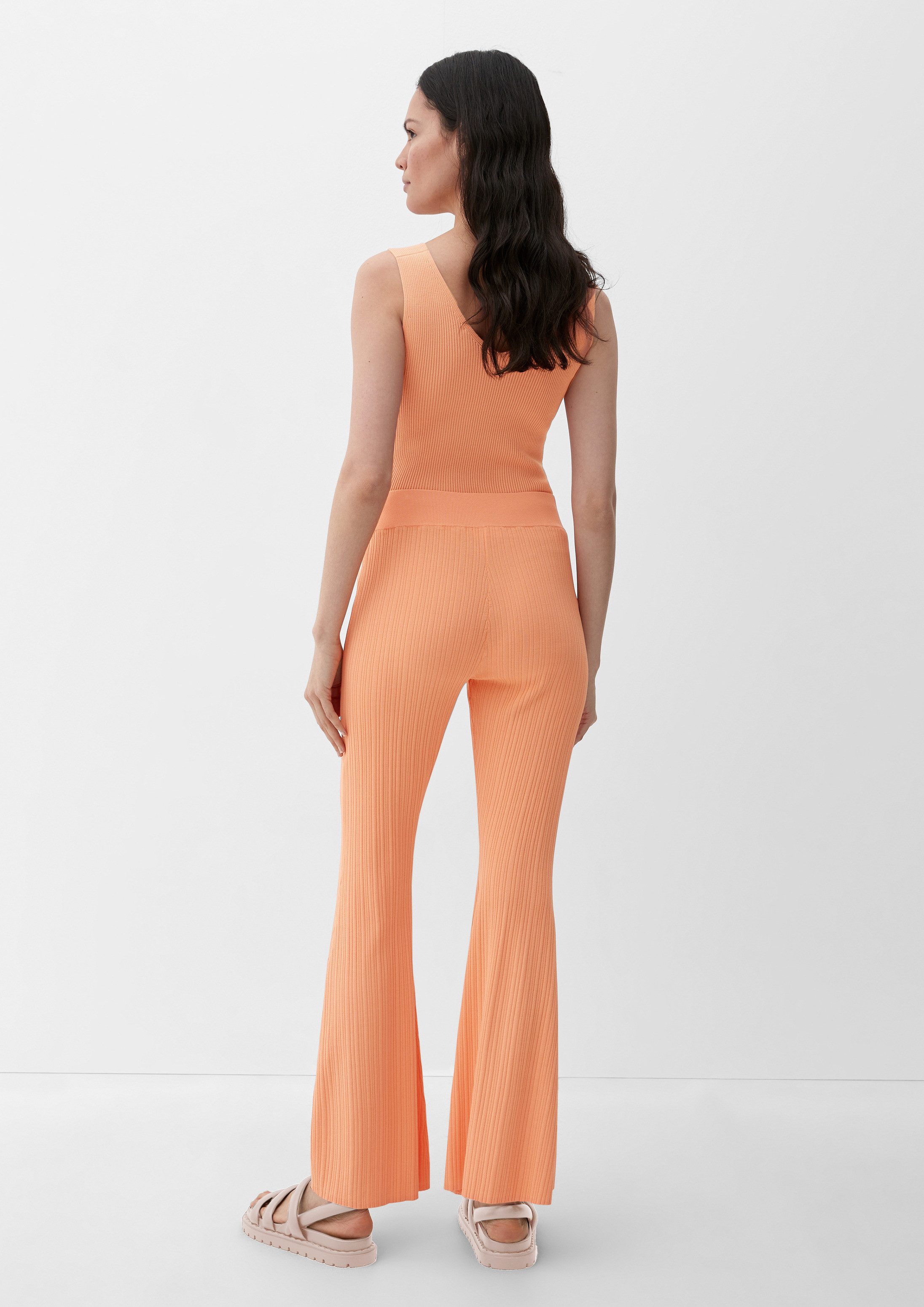 s.Oliver Leggings Hose Flared Leg-Hose mit Schlitz