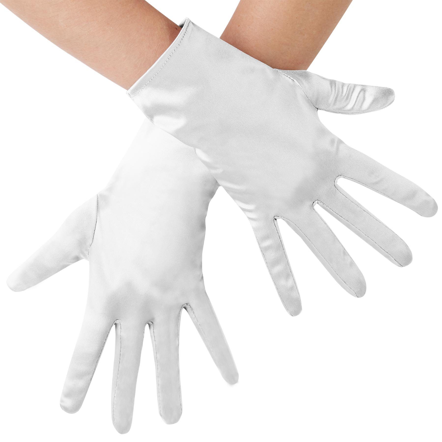 dressforfun Kostüm Satin-Handschuhe, Edle Satin-Handschuhe in Einheitsgröße