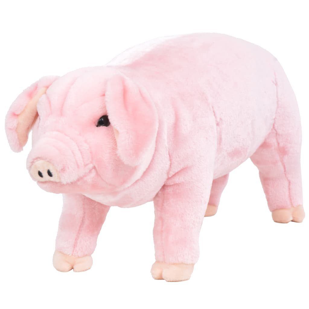 vidaXL Kuscheltier Stofftier Kuscheltier Plüschtier Stehend Schwein Rosa XXL