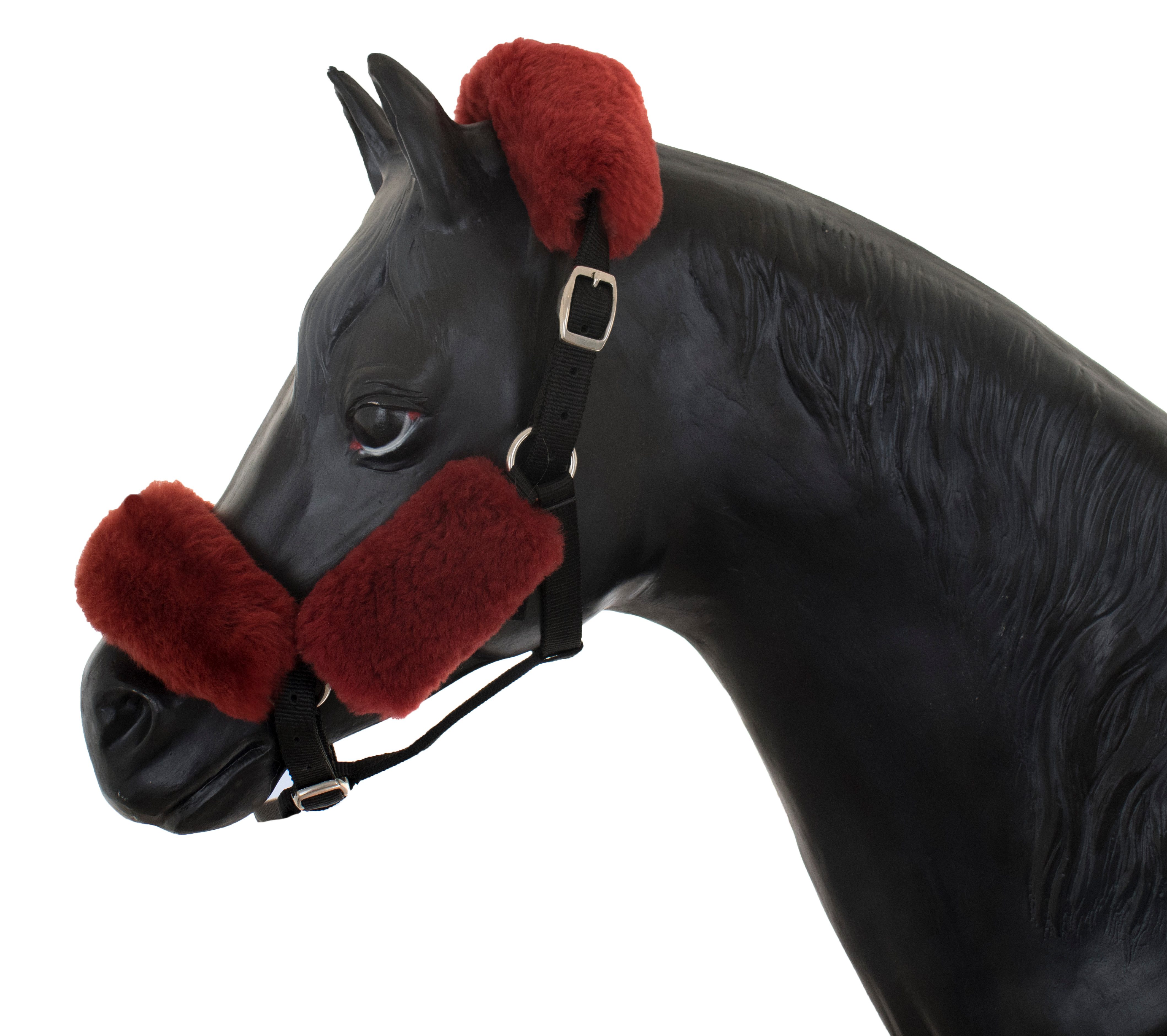 Engel Reitsport Reithalfter SET4 Lammfell Halfter Schoner - Genick, Nasen und Backenschoner, Lammfell