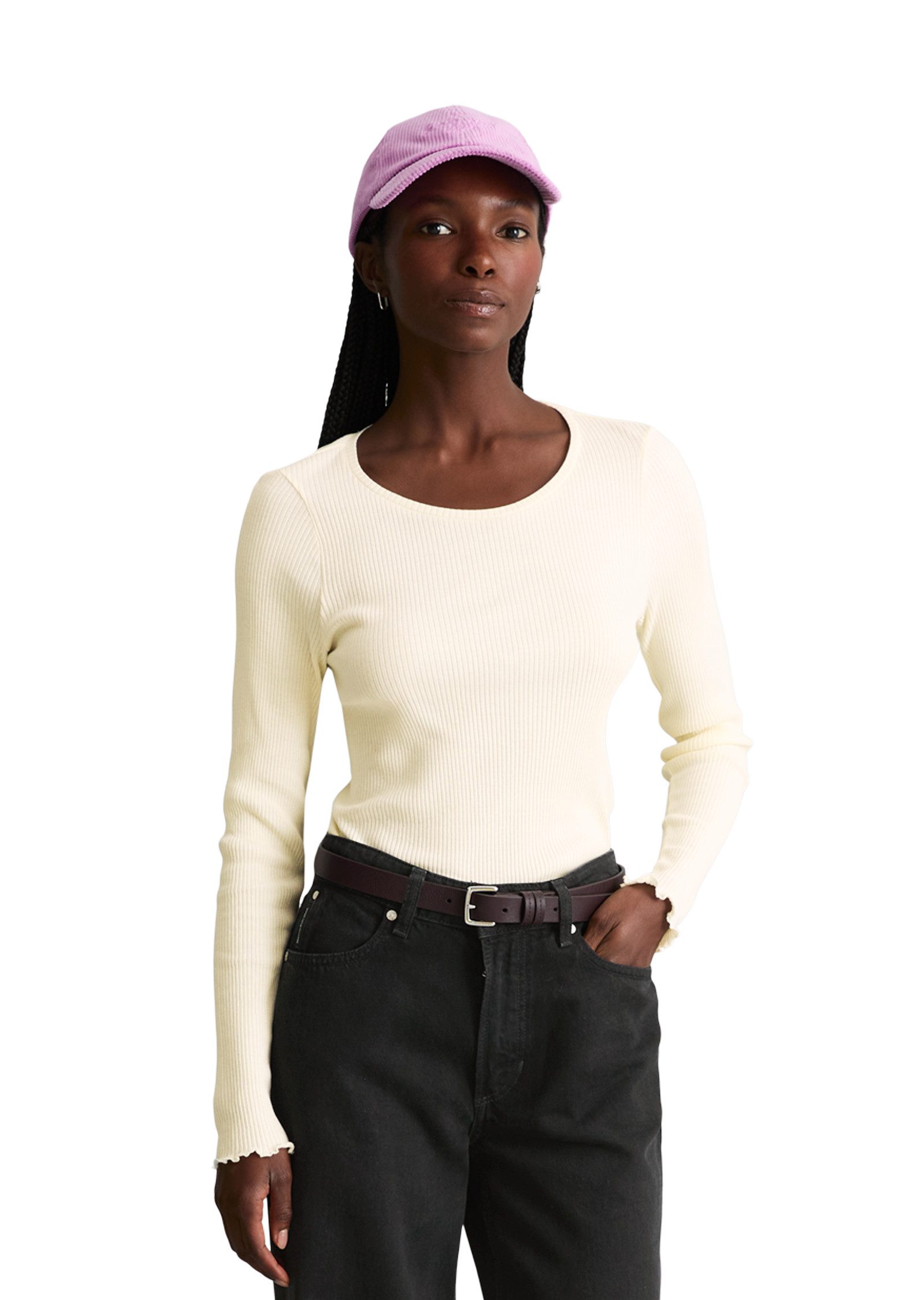 Marc O'Polo DENIM Langarmshirt aus Organic-Cotton-Stretch