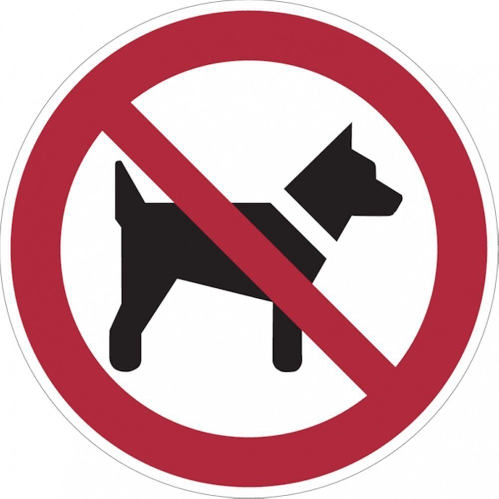 SG Smart Services Hinweisschild Verbotsschild, Mitführen von Hunden verboten P021,DIN ISO 7010, (Hunde Verboten, 1 St., Hunde verboten), Stark haftend