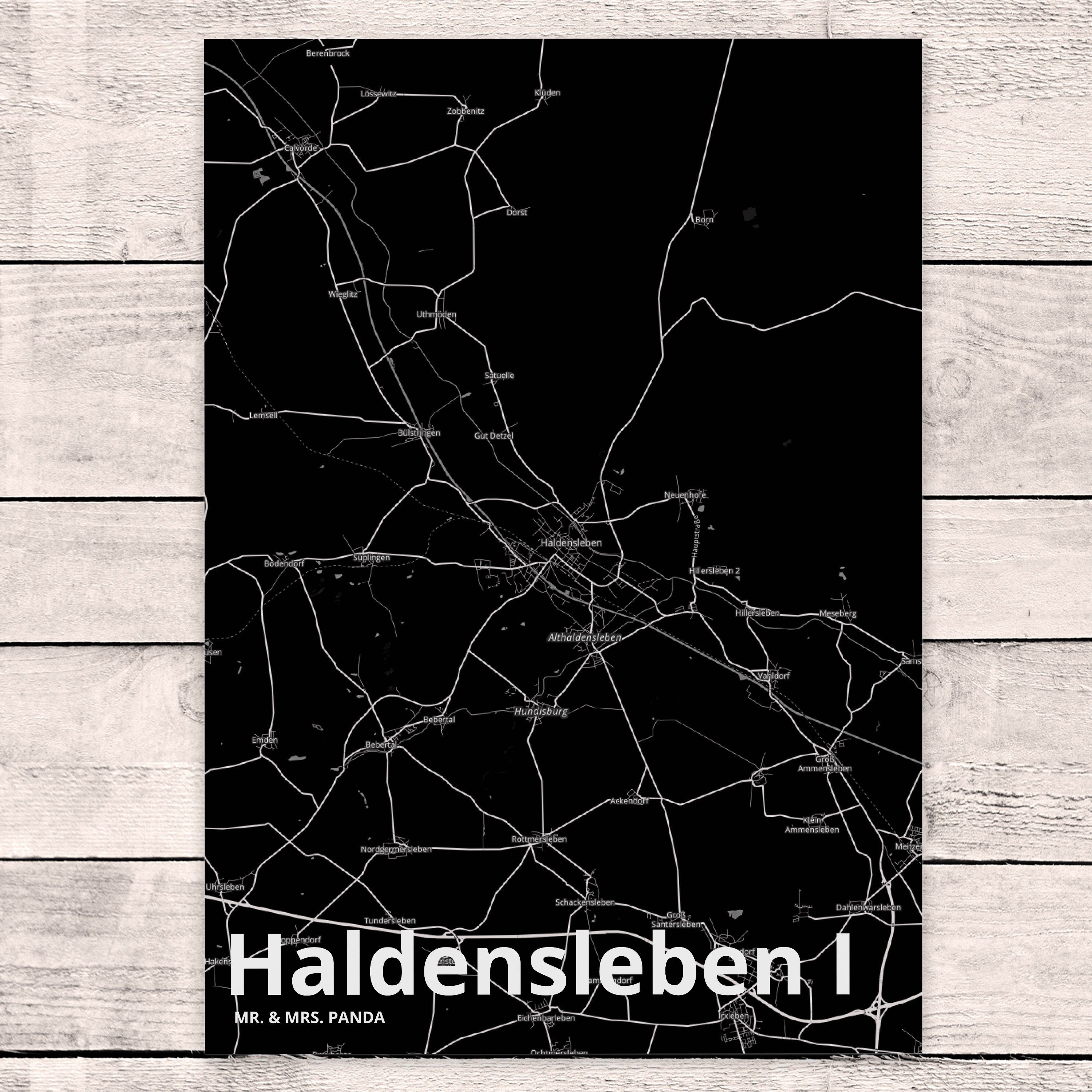 Grußkarte, Einladung, Dorf, I Dankeskarte, Mr. Haldensleben Postkarte - & Panda Mrs. Geschenk, G
