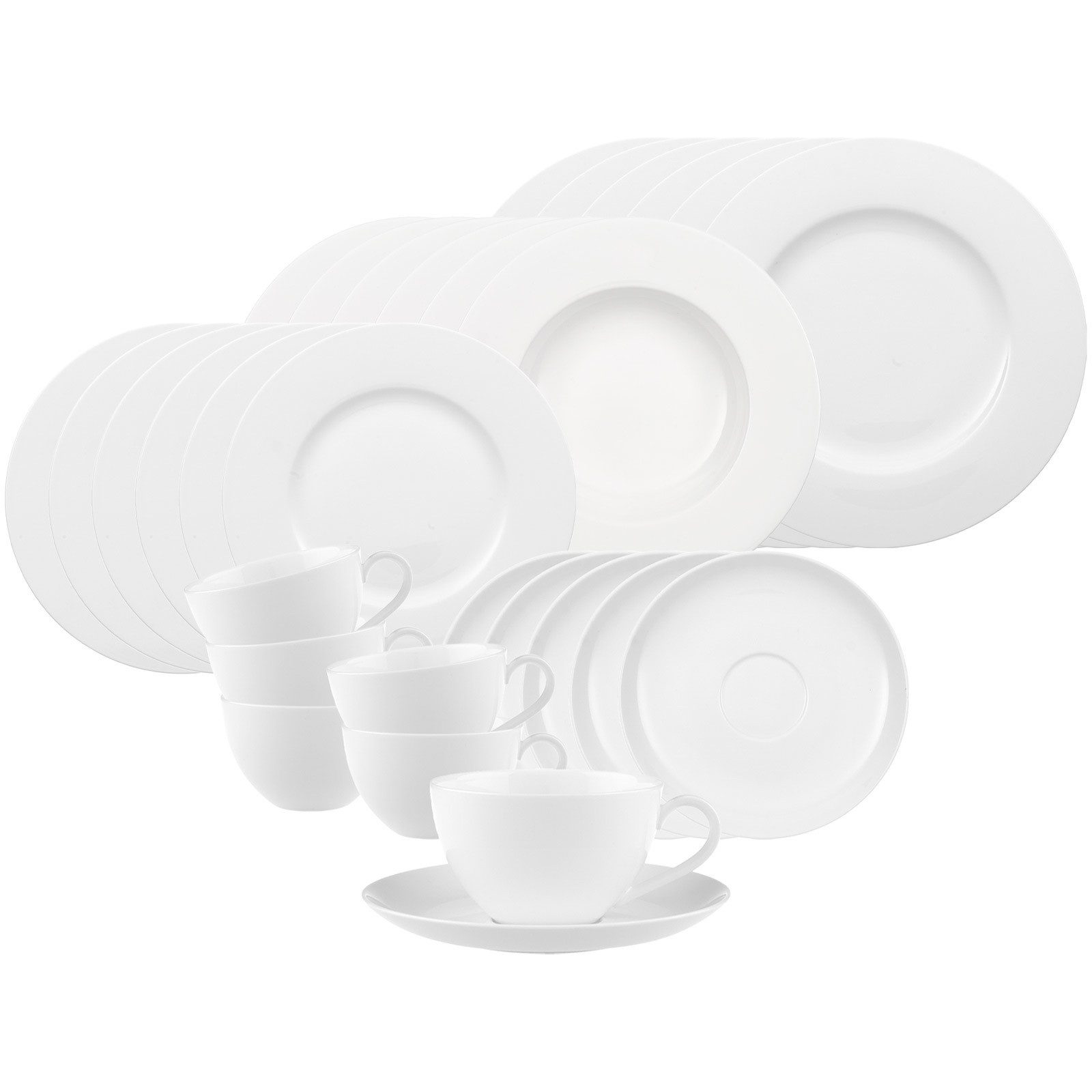 Villeroy & Boch Tasse Anmut Kombiservice 30 tlg. 30er Set, 30-tlg., Porzellan