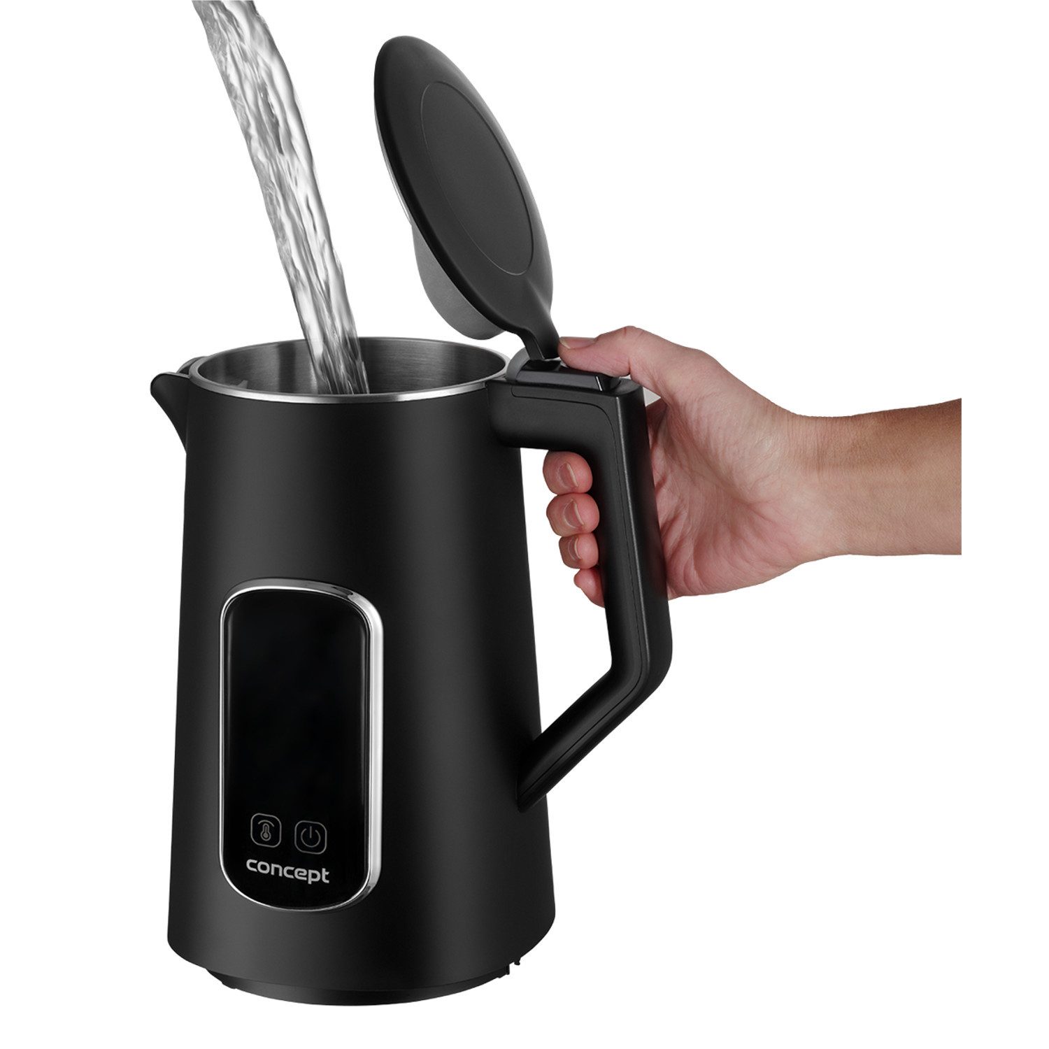 Concept Wasserkocher RK3385 mit Temperaturregelung 1.7L, 1.7 l, 2200 W, Temperaturregelung, LED-Display, Cool-Touch-Oberfläche