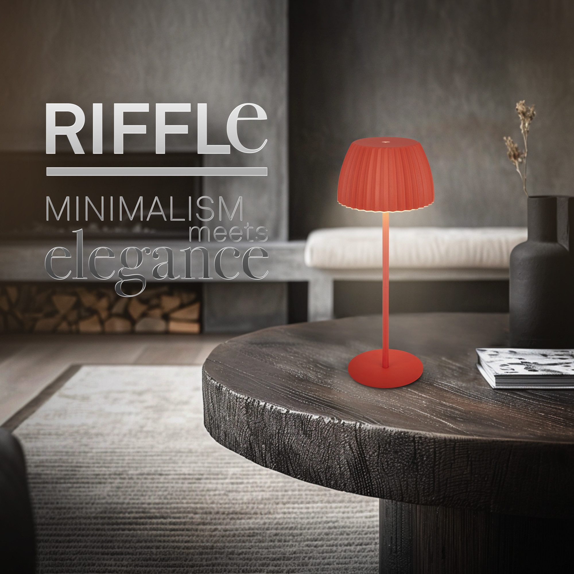 Briloner Leuchten LED Tischleuchte Riffle Tischlampe günstig online kaufen