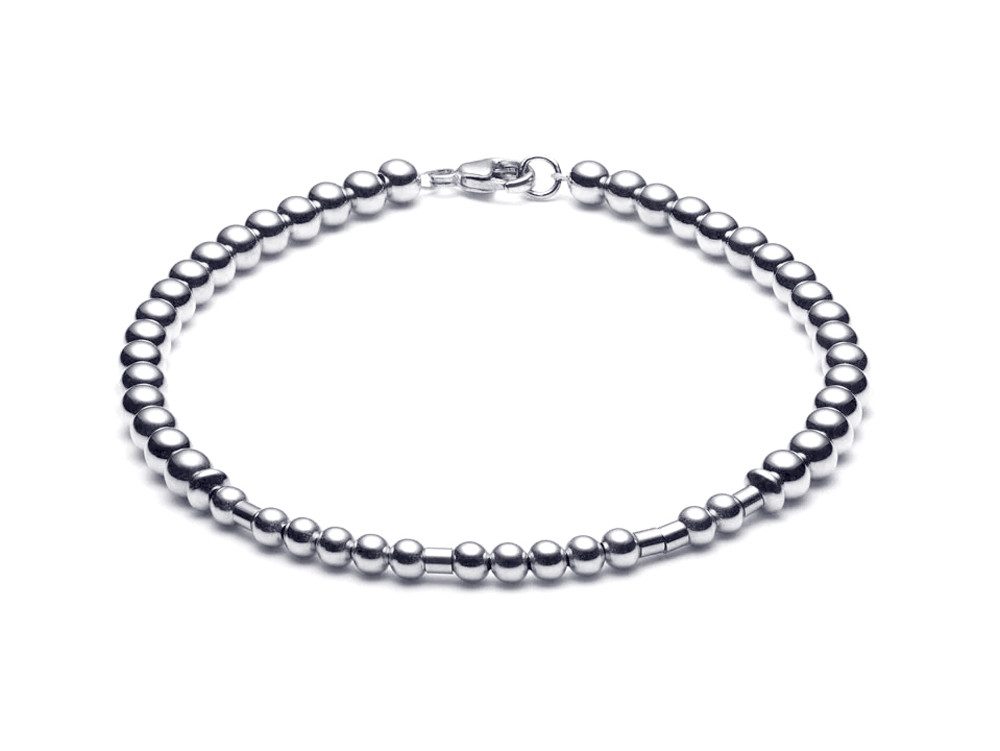 CLASSYANDFABULOUS Jewelry Armband Kugelarmband / Namensarmband Morse Code 3mm – 925 Sterling Silber