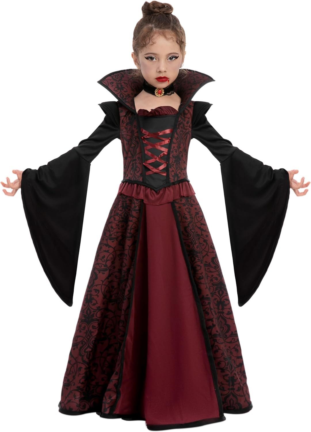 Spooktacular Creations Vampir-Kostüm Spooktacular Creations Vampirin Kleid, Mädchen Halloween