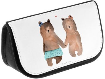 Mr. & Mrs. Panda Kosmetiktasche Bär Freundin - Weiß - Geschenk, Kosmetikbeutel, Teddy, Schminktasche, (1-tlg), Einzigartiges Design