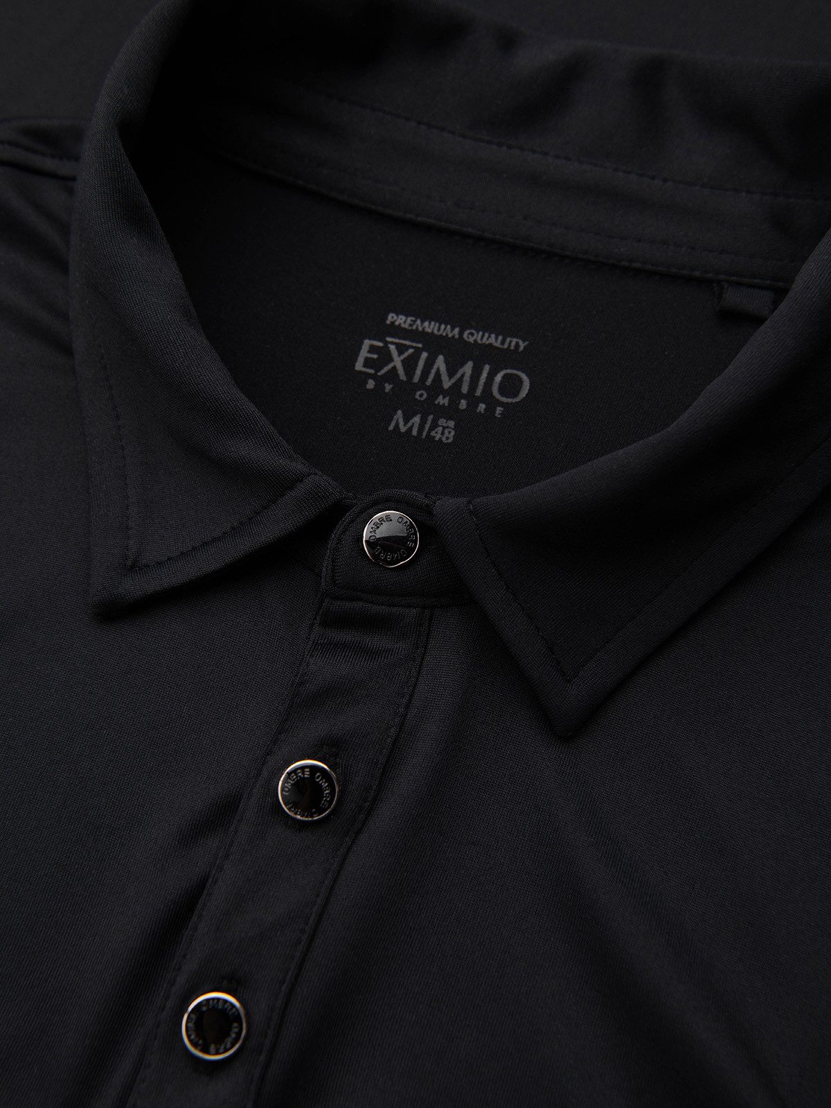 OMBRE Langarm-Poloshirt Polo-Shirt mit langen Ärmeln und eleganten Markenknöpfen