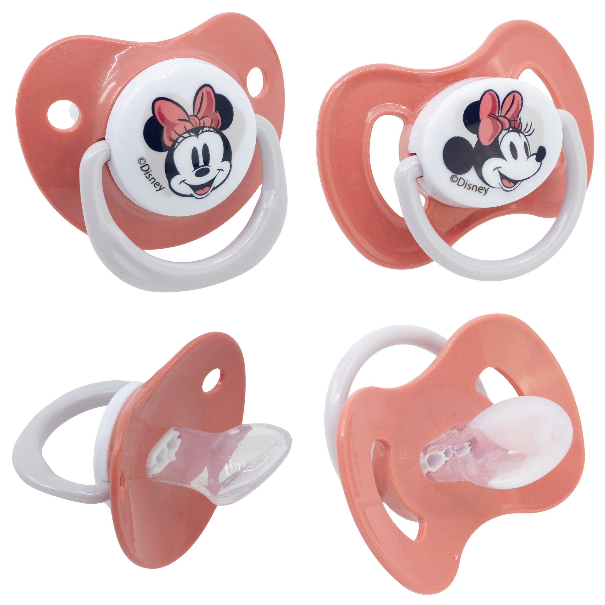 Disney Schnuller Disney Baby Minnie Maus 2er Pack Schnuller BPA Frei, ab 0 Monate oder ab 6 Monate