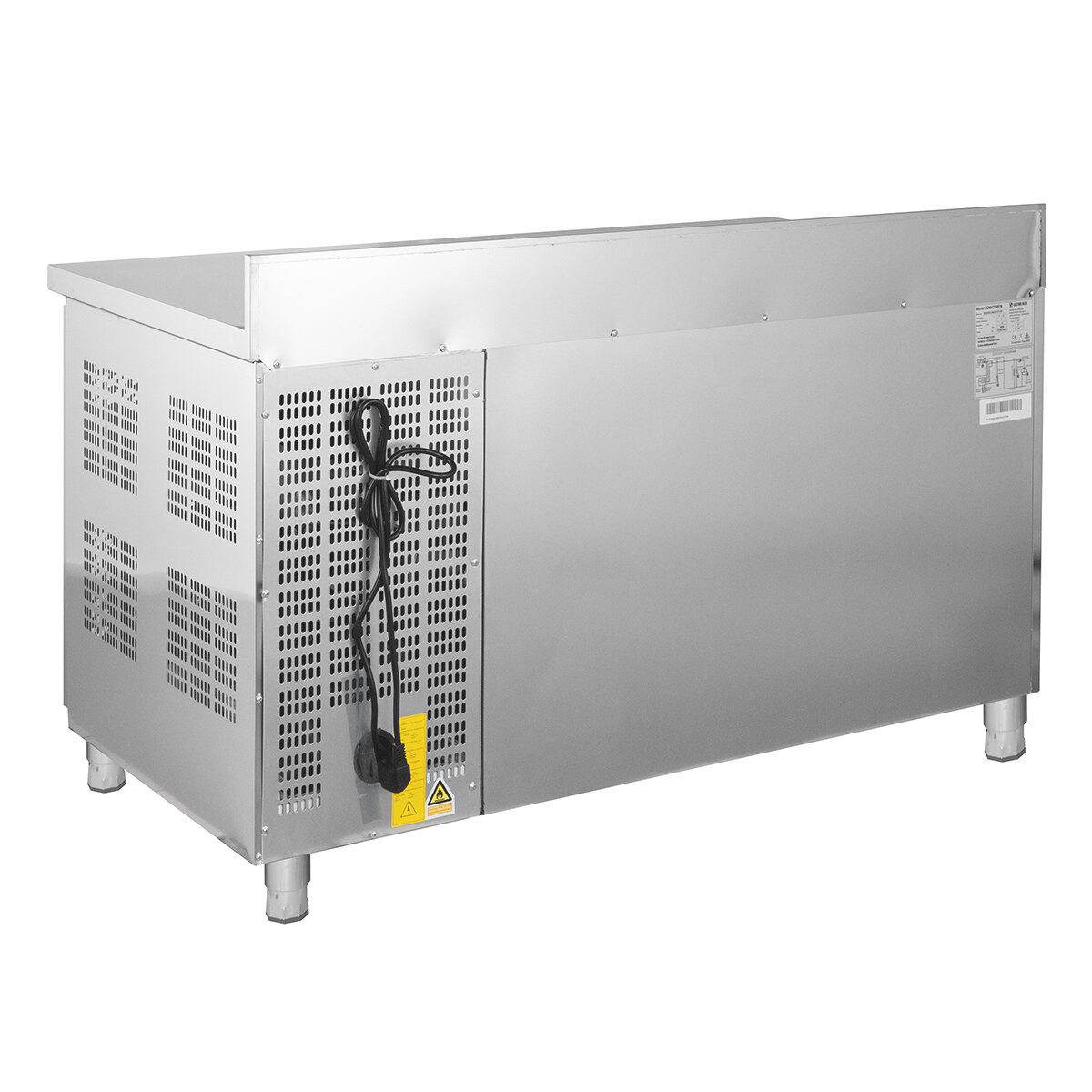 GastroHero Dönergrill Kühltisch Edelstahl GN 1/1 mit Aufkantung, 275 W