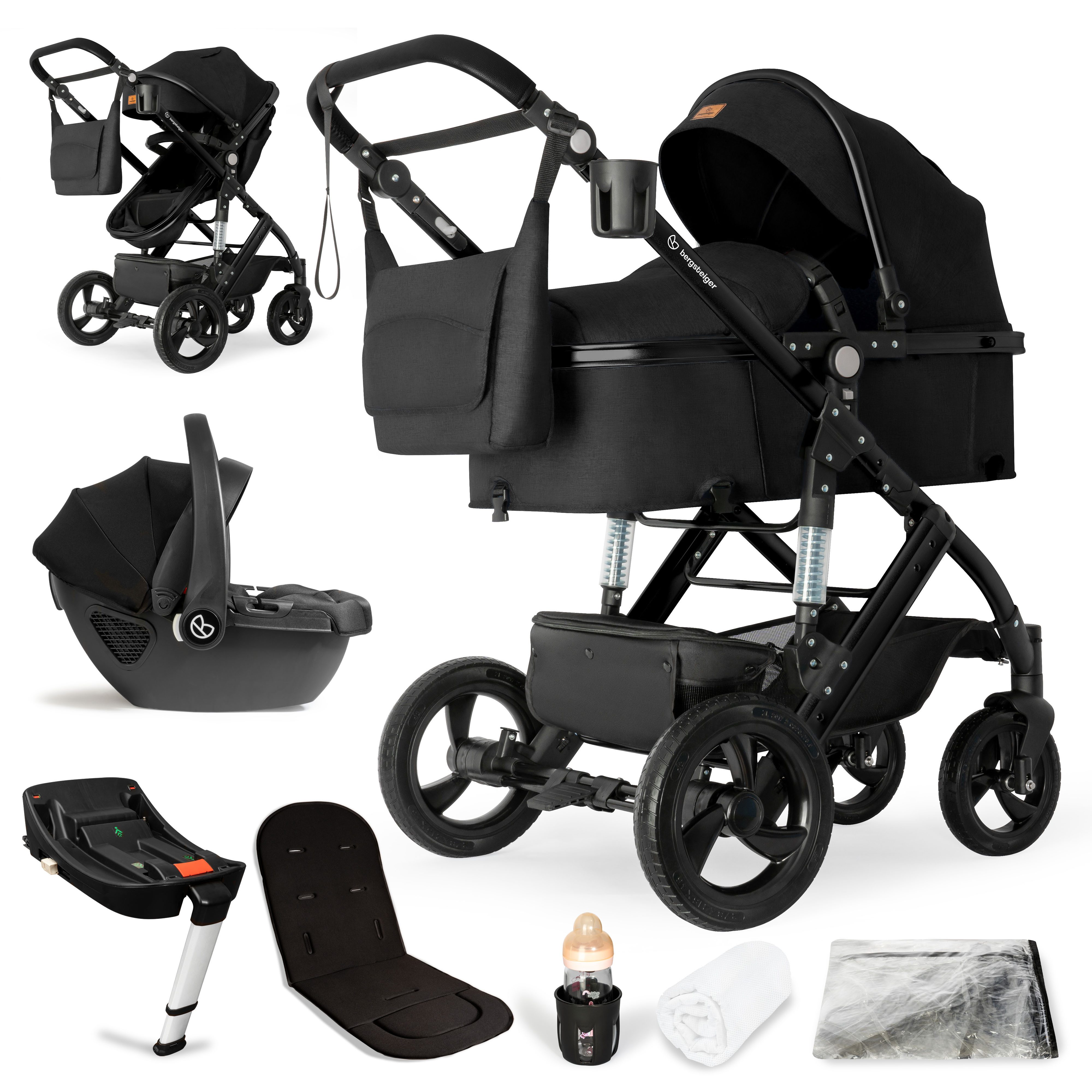 Kombi-Kinderwagen Nizza 3 in 1 Kinderwagen, Auto-Babyschale & Isofix Station optional