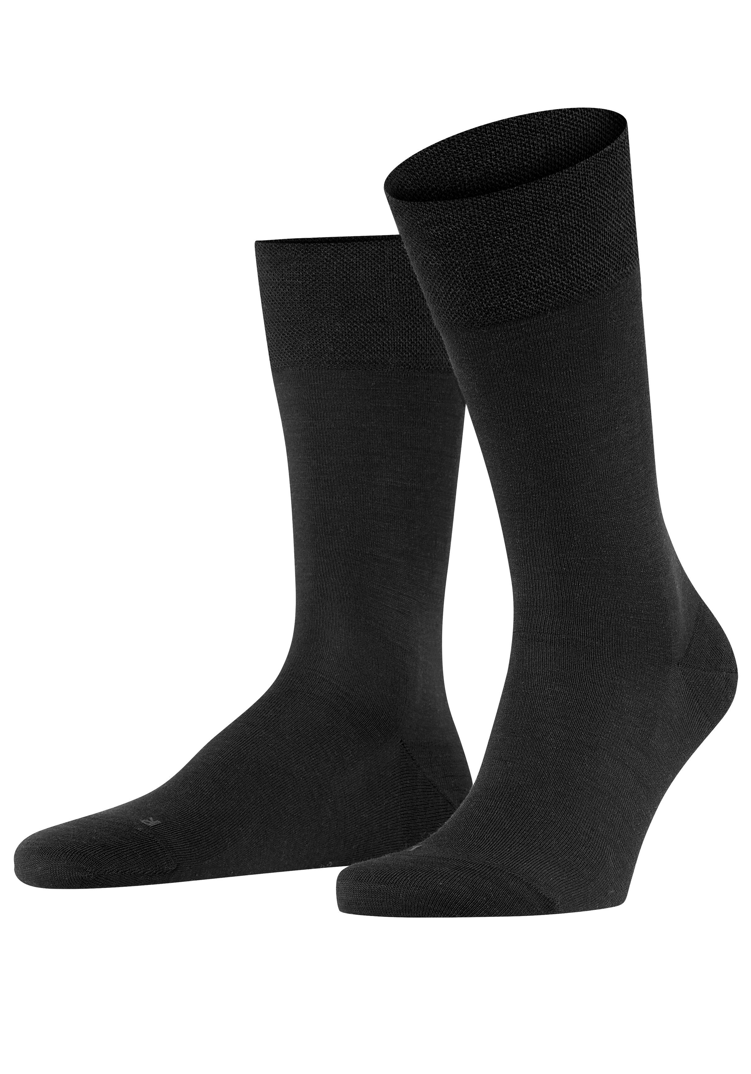 Socken schwarz Bündchen 2-Paar) sensitve FALKE ohne Berlin Gummi Sensitive (Packung, mit