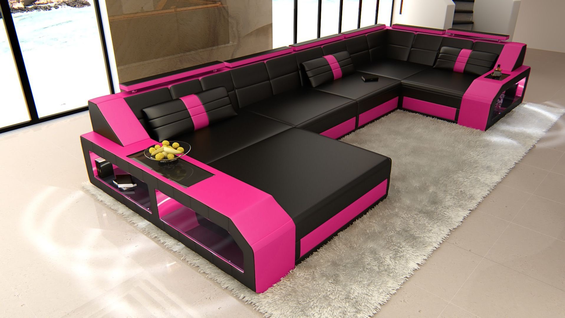 Sofa Dreams Wohnlandschaft Sofa Leder Ledercouch günstig online kaufen