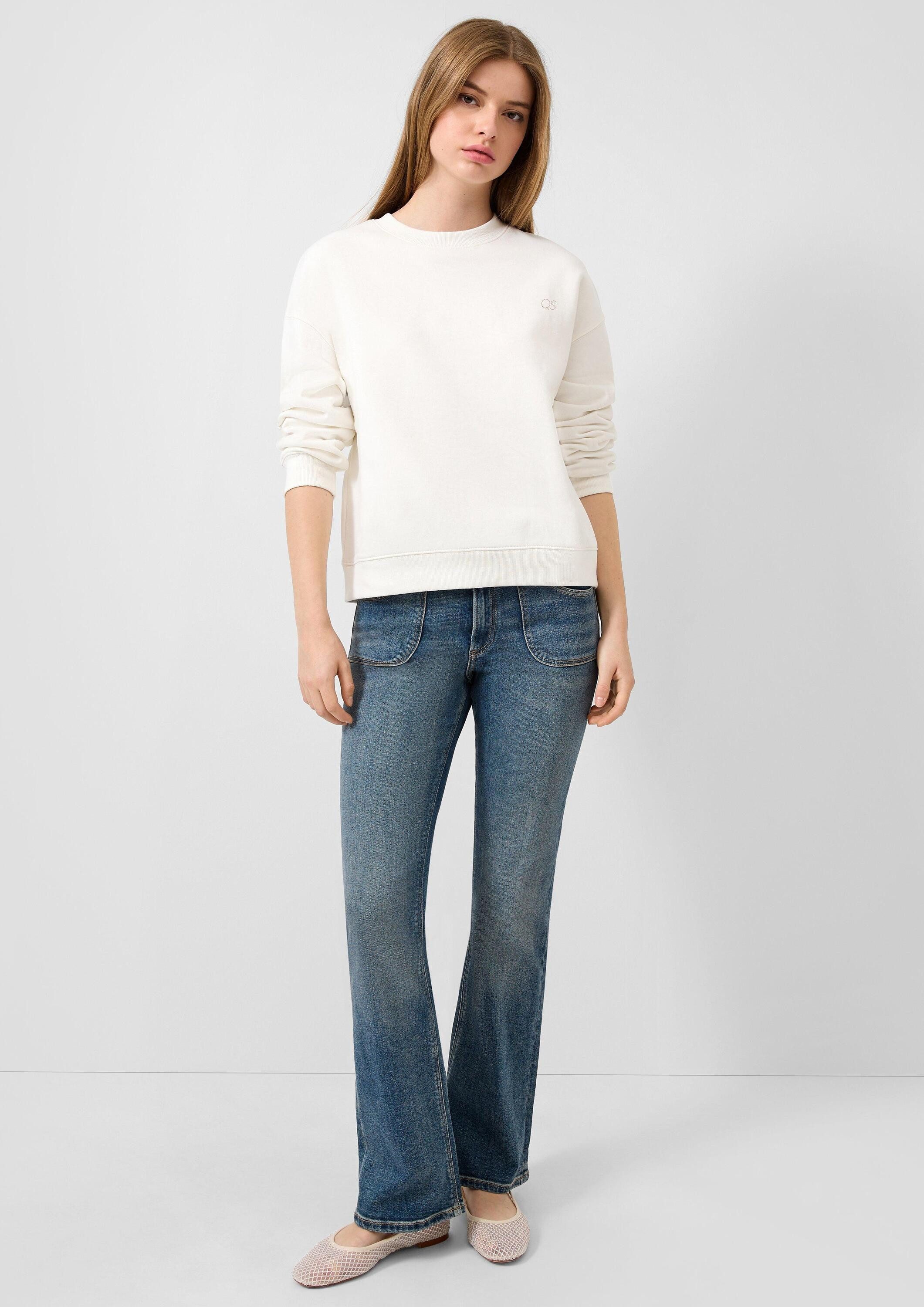 QS Sweatshirt Sweatshirt Weiches Sweatshirt mit Print