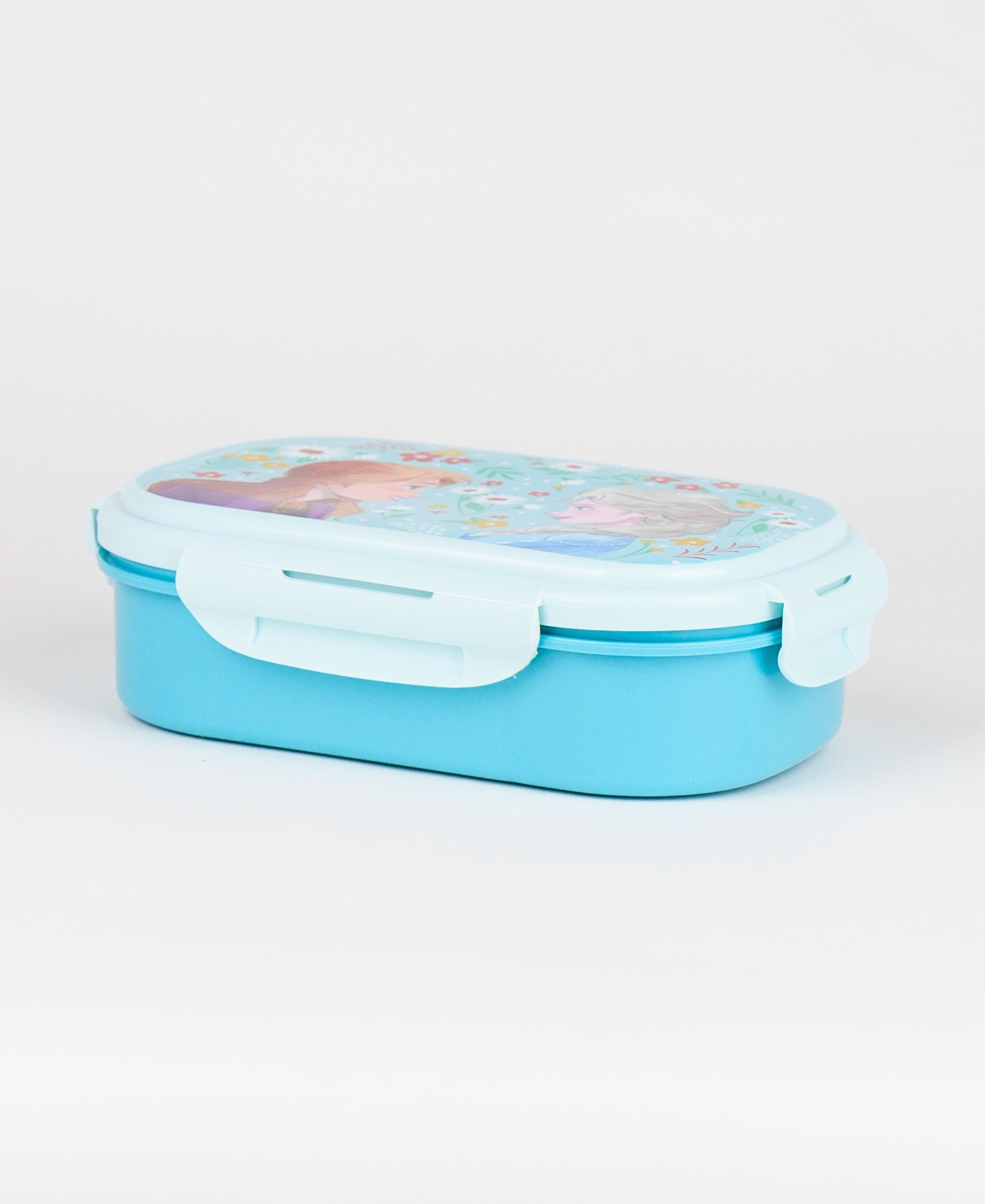 Disney Frozen Lunchbox Elsa & Anna, PP, (2-tlg), Kinder Brotdose mit 2-Fach-Unterteilung & Göffel-Messer BPA frei