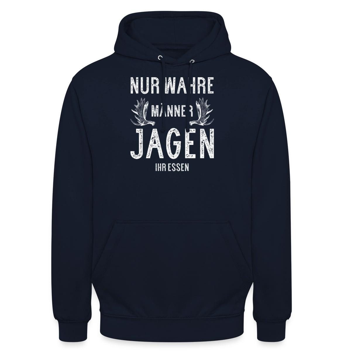 Spreadshirt Hoodie Nur Wahre Männer Jagen Ihr Essen Unisex Hoodie (1-tlg)