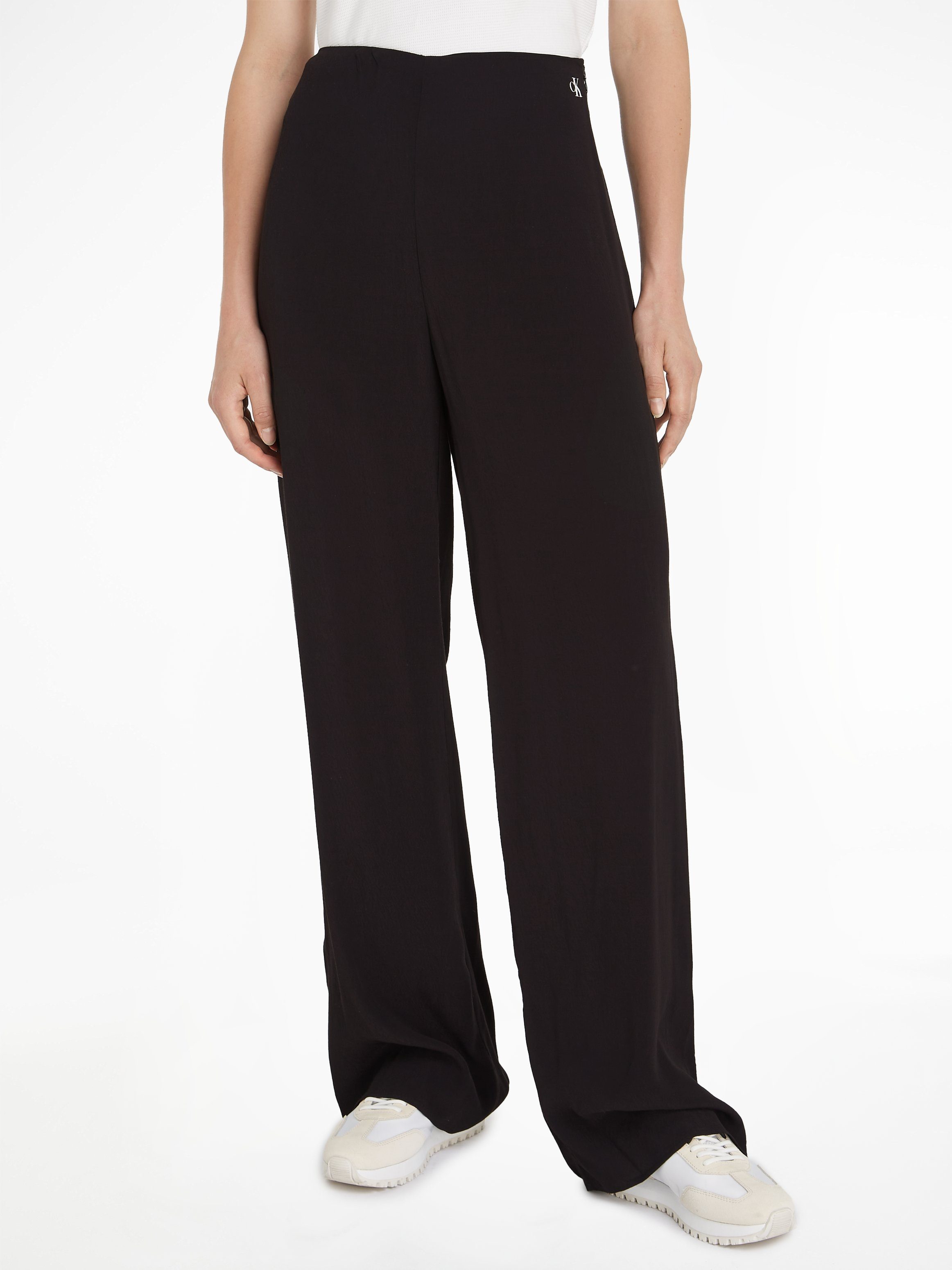 CHIFFON Calvin LEG Markenlogo PANT WIDE mit Klein Anzughose Jeans