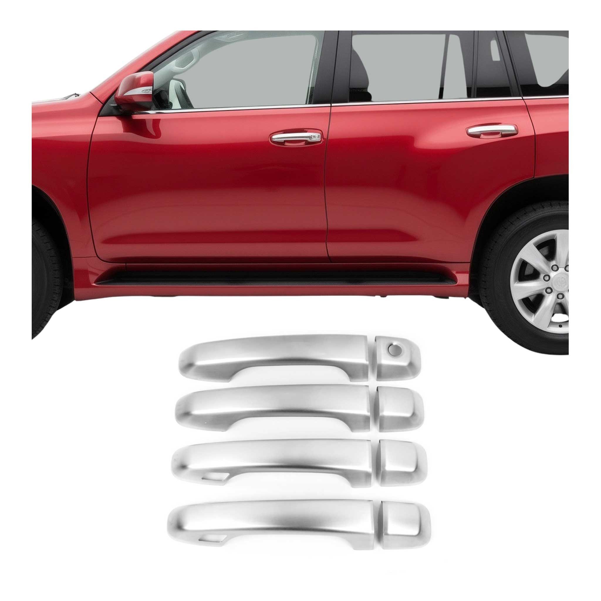 OMAC Zierleisten-Aufkleber Türgriff Blende für Toyota Land Cruiser Prado J150 2009-2023 Gebürstet, (8tlg), Langlebig,Einfache Reinigung,Einfache Installation,Rostbeständig