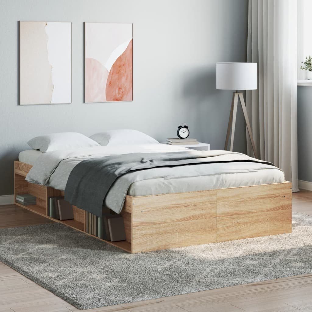 furnicato Bettgestell Sonoma-Eiche 120x200 cm (1-tlg) günstig online kaufen