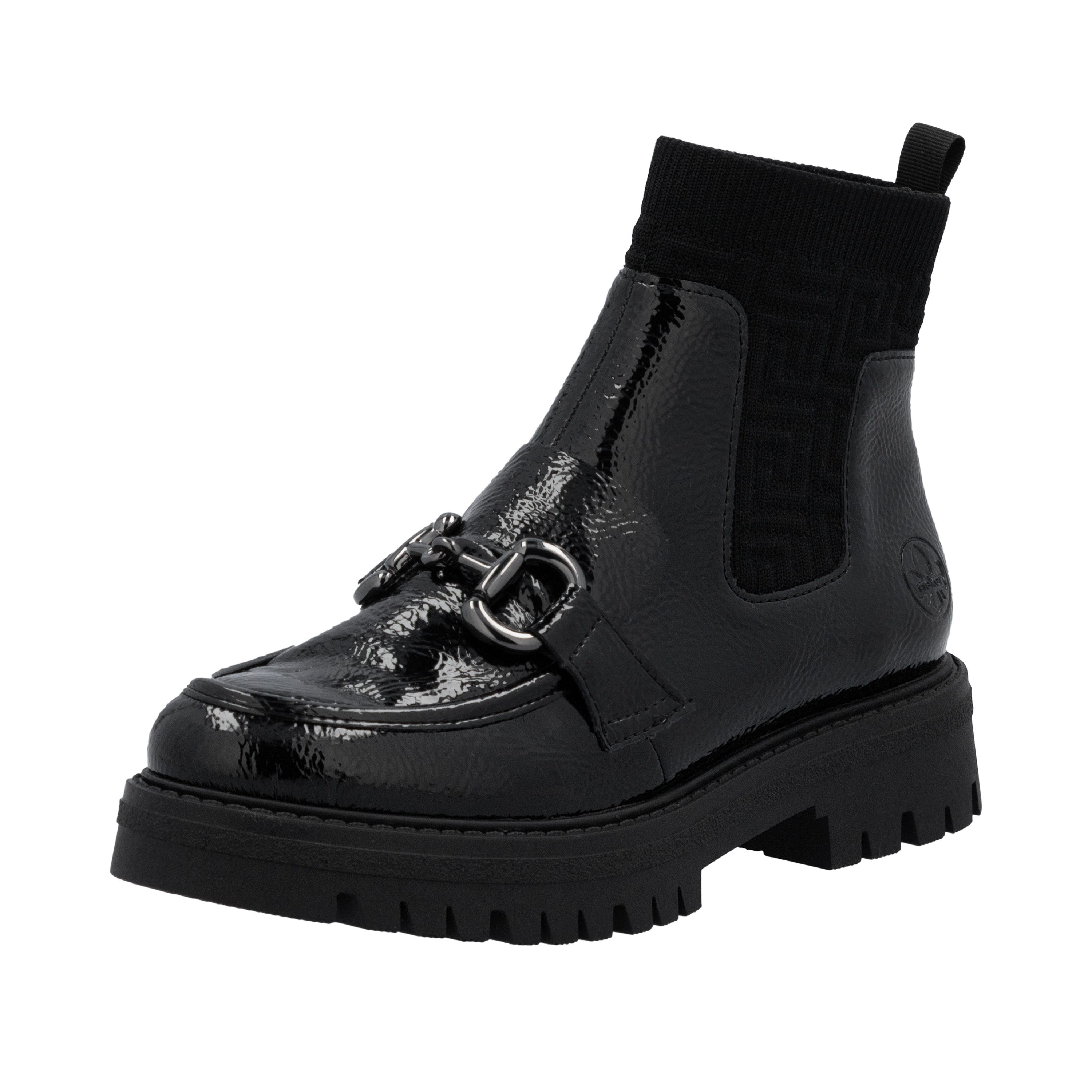 Rieker Schlupfboots Stiefelette, Plateauboots, Profilsohle, Blockabsatz, zu günstig online kaufen