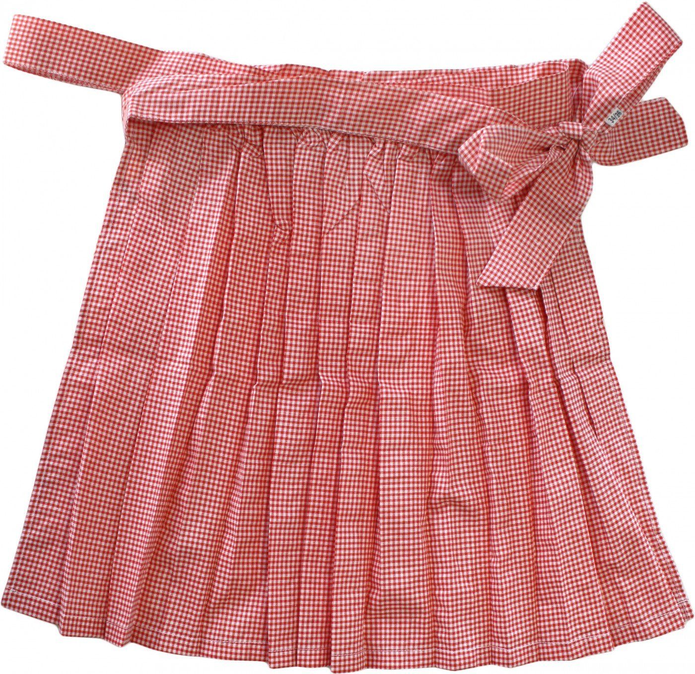 Rot, GW1604-1 Dirndl Dirndlschürze Mini German Wear Dirndel Dirndlschürze Trachtenschürze Kariert Rot